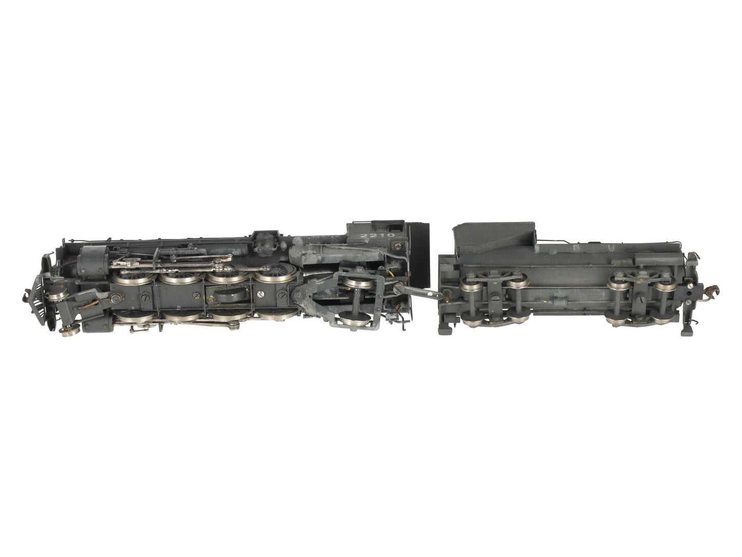 United Models HO BRASS UP 2-8-2 Mikado Steam Loco & Tender #2210 - Painted/Box
