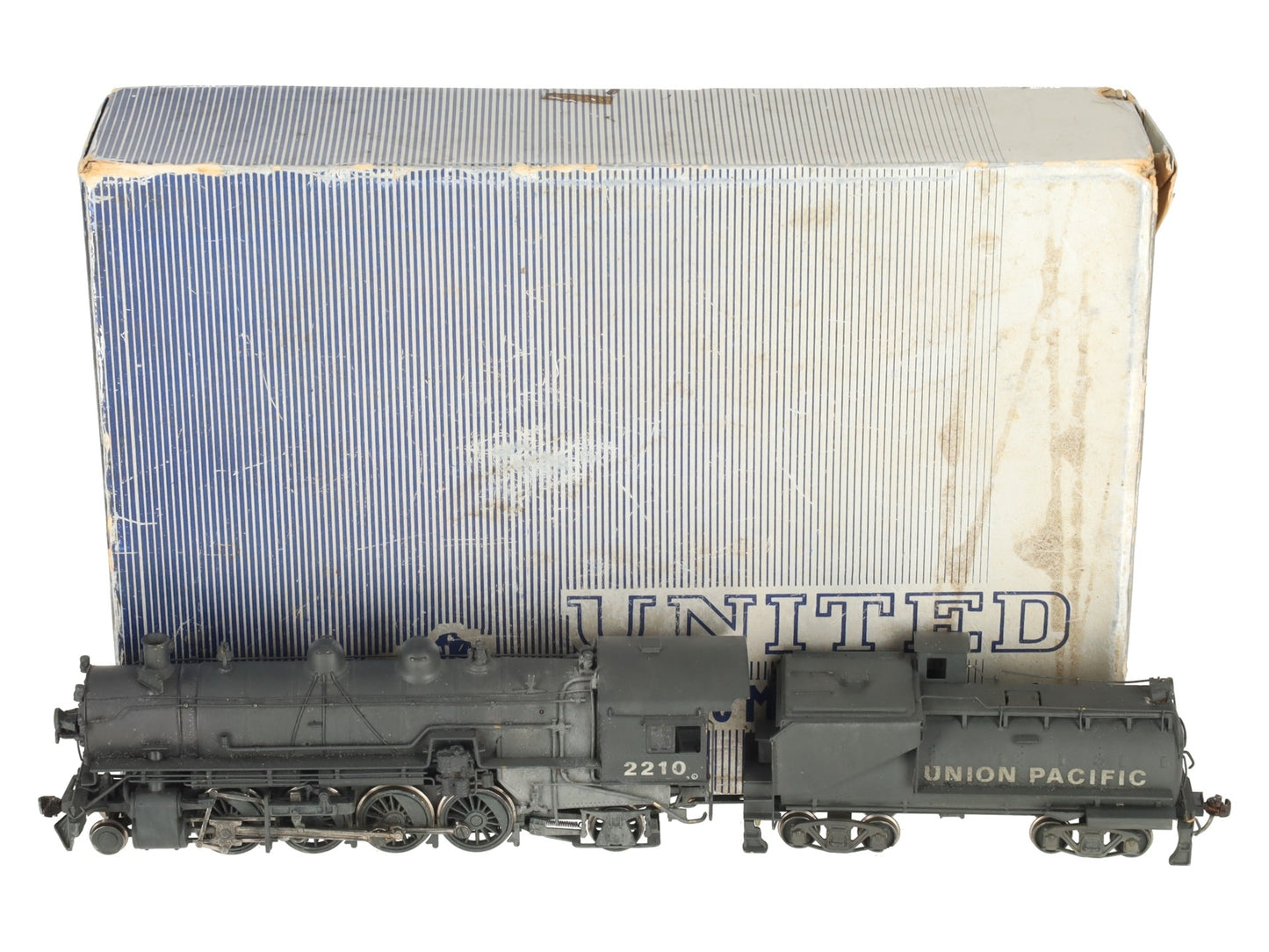 United Models HO BRASS UP 2-8-2 Mikado Steam Loco & Tender #2210 - Painted/Box