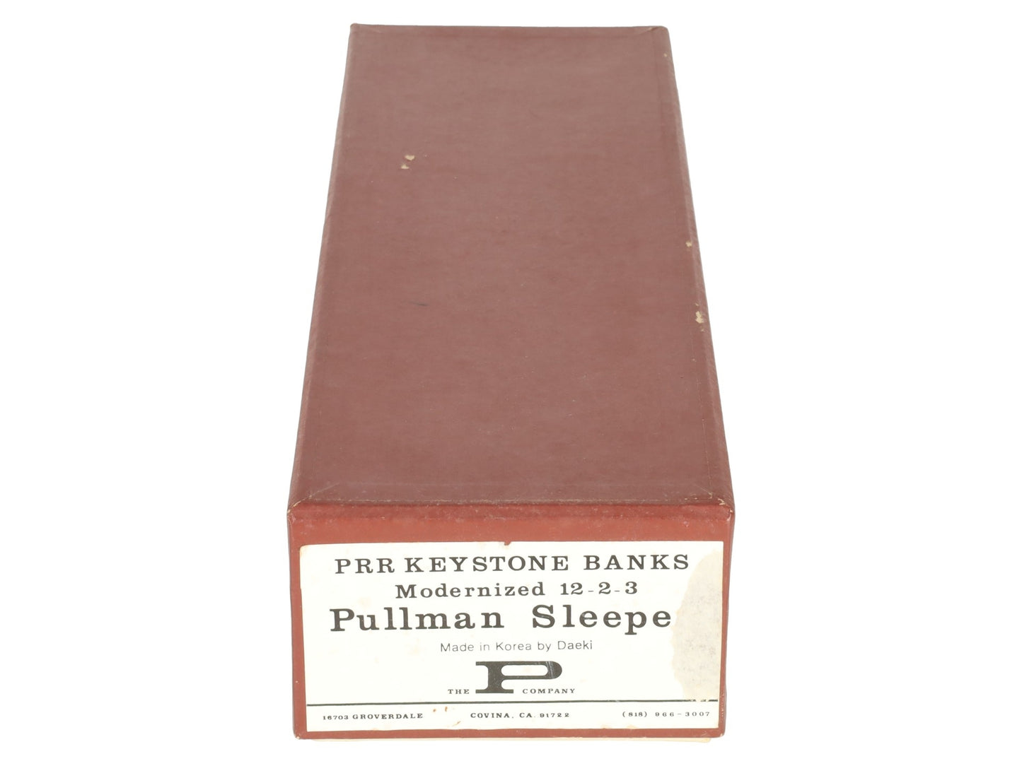 P Company HO Brass PRR Keystone Banks Modernized 12-2-3 Pullman Sleeper EX/Box