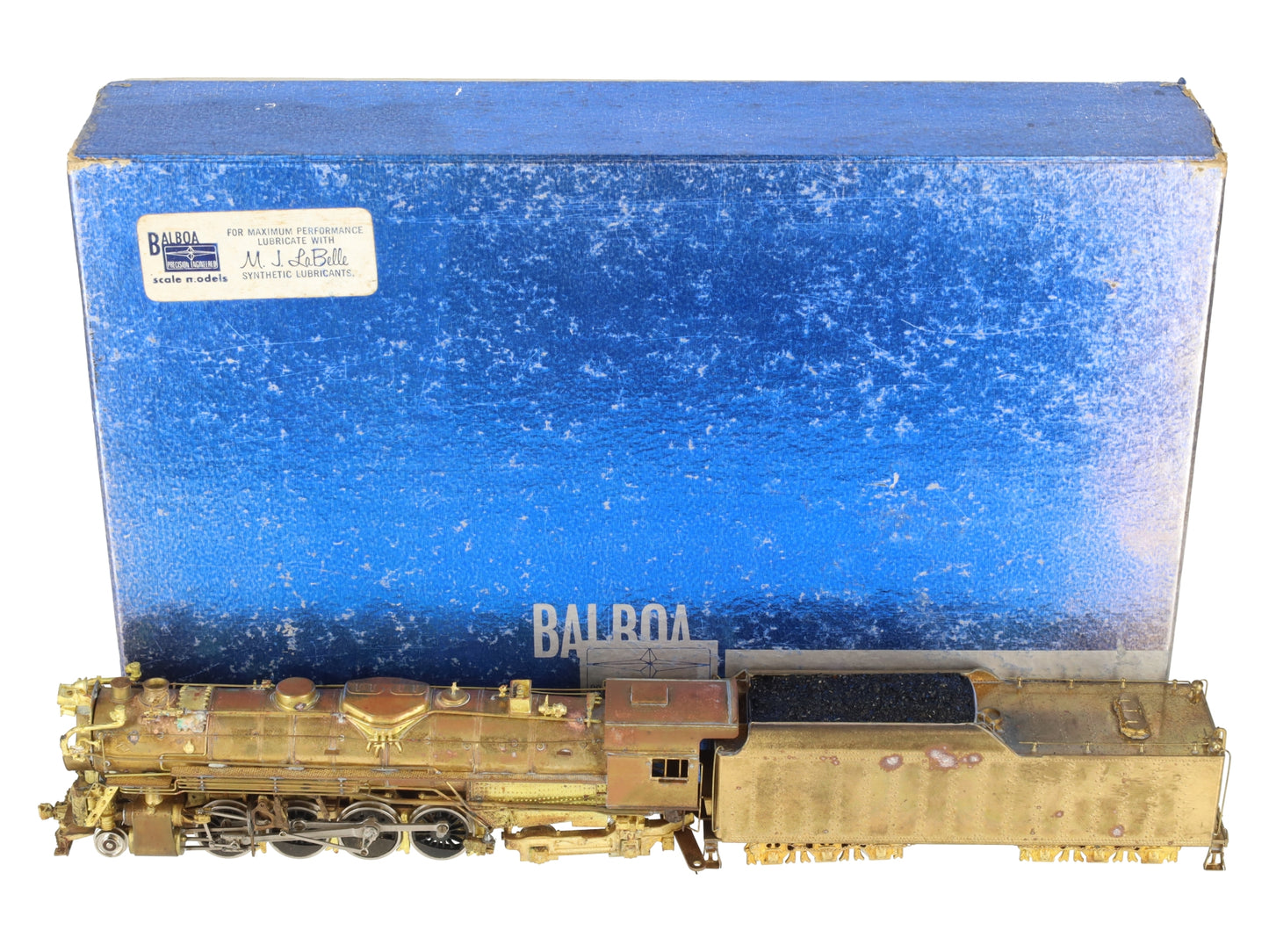 HO Scale BRASS Berkshire 2-8-4 Steam Locomotive & Tender- Unpainted VG