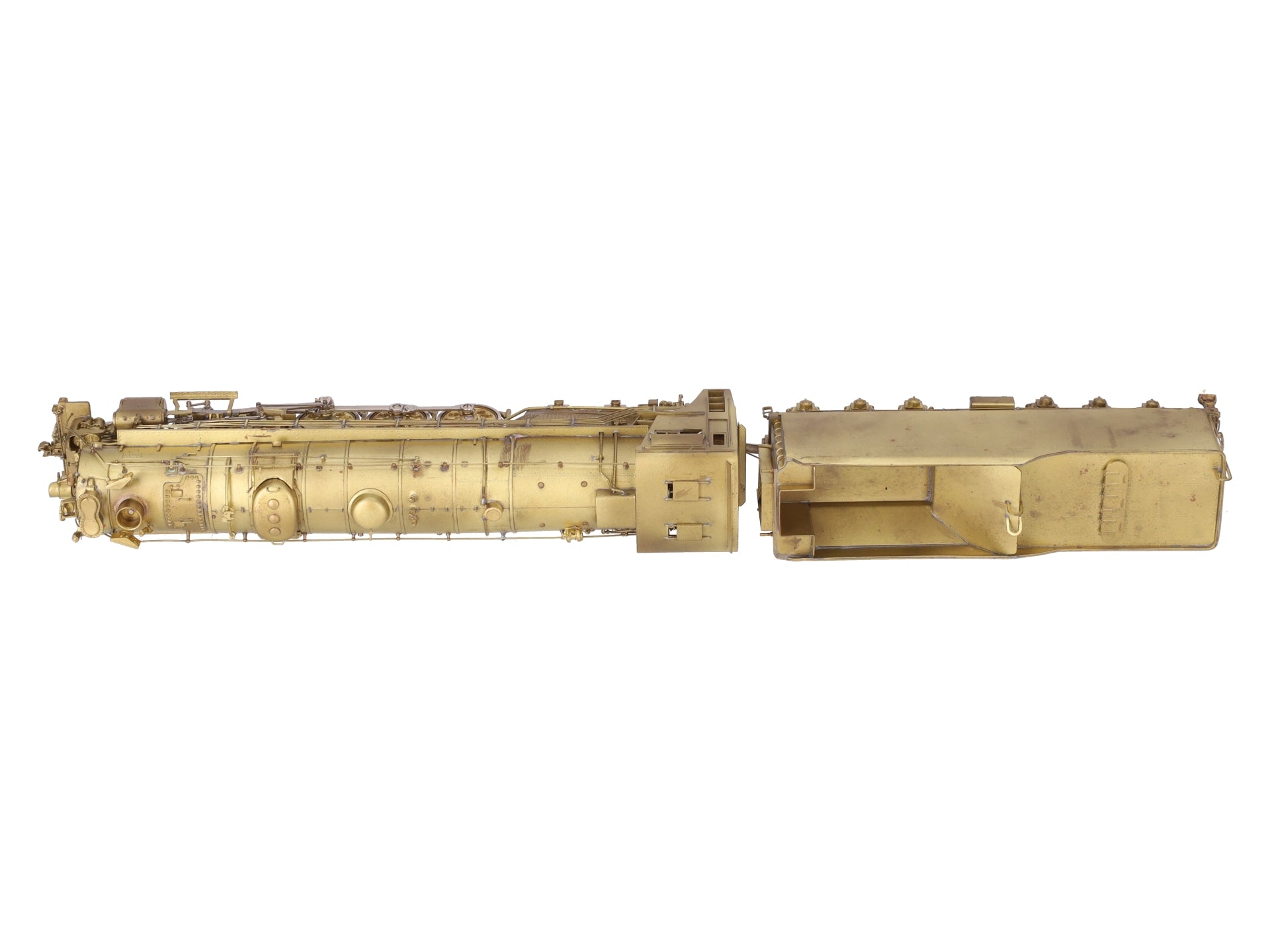 Key Imports HO Brass M-68 4-8-4 Northern Steam Locomotive w/ Tender - Unpainted EX/Box