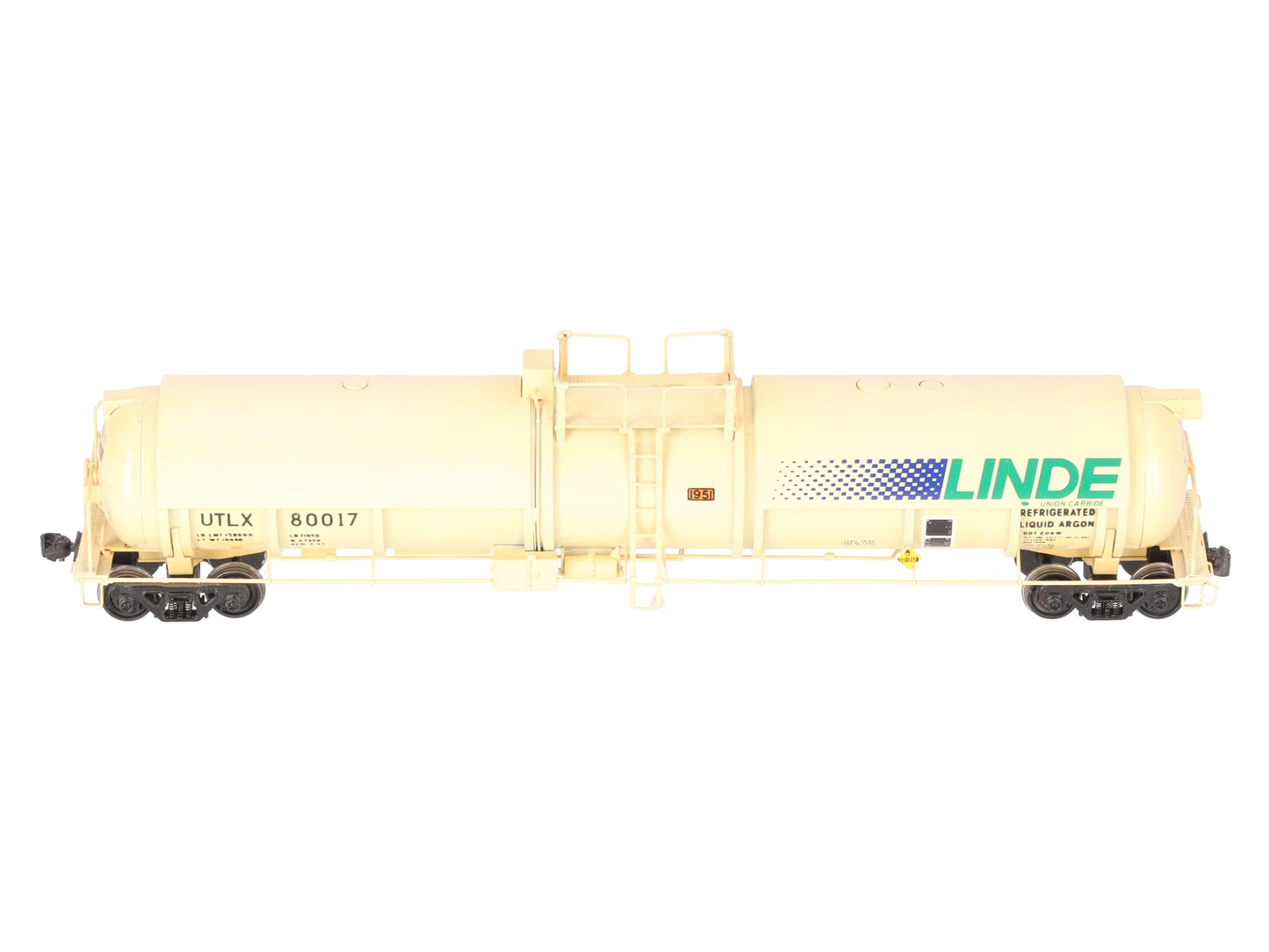 Overland 3167 HO BRASS Linde-Union Tank Liguid Arrgon Tank Car EX/Box