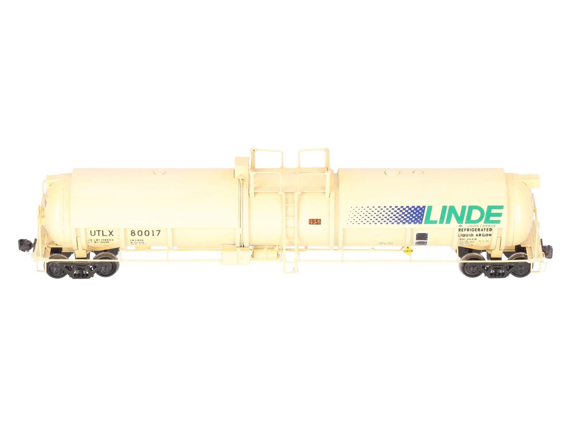 Overland 3167 HO BRASS Linde-Union Tank Liguid Arrgon Tank Car EX/Box