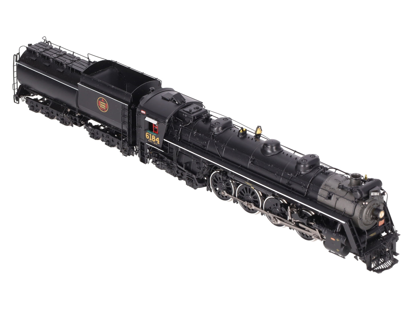 Division Point HO BRASS CNR U-2-f 4-8-4 Steam Locomotive & Tender #6184 - F/P EX/Box