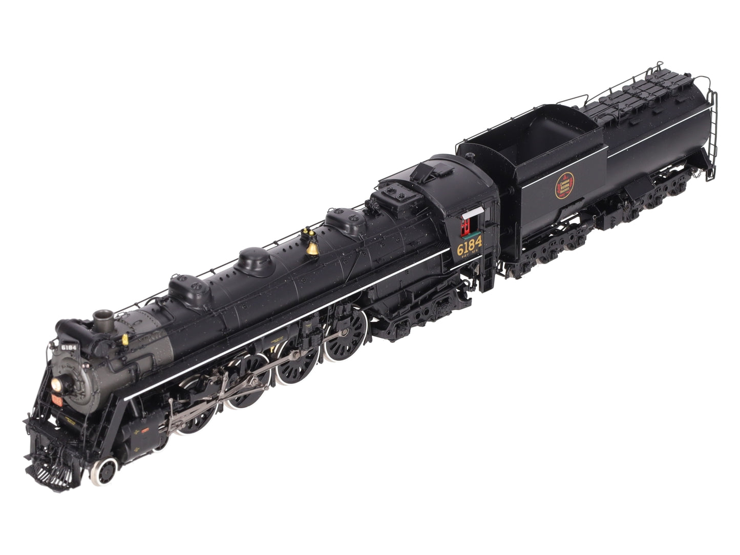 Division Point HO BRASS CNR U-2-f 4-8-4 Steam Locomotive & Tender #6184 - F/P EX/Box