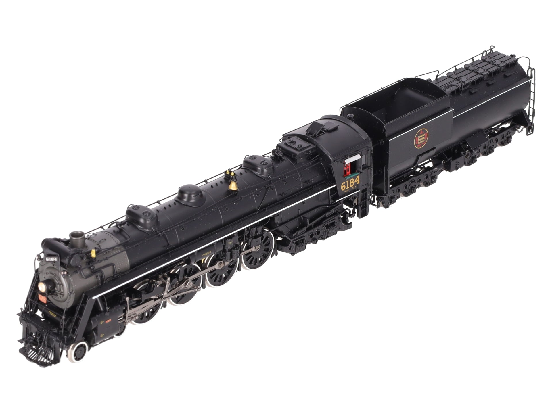 Division Point HO BRASS CNR U-2-f 4-8-4 Steam Locomotive & Tender #6184 - F/P EX/Box