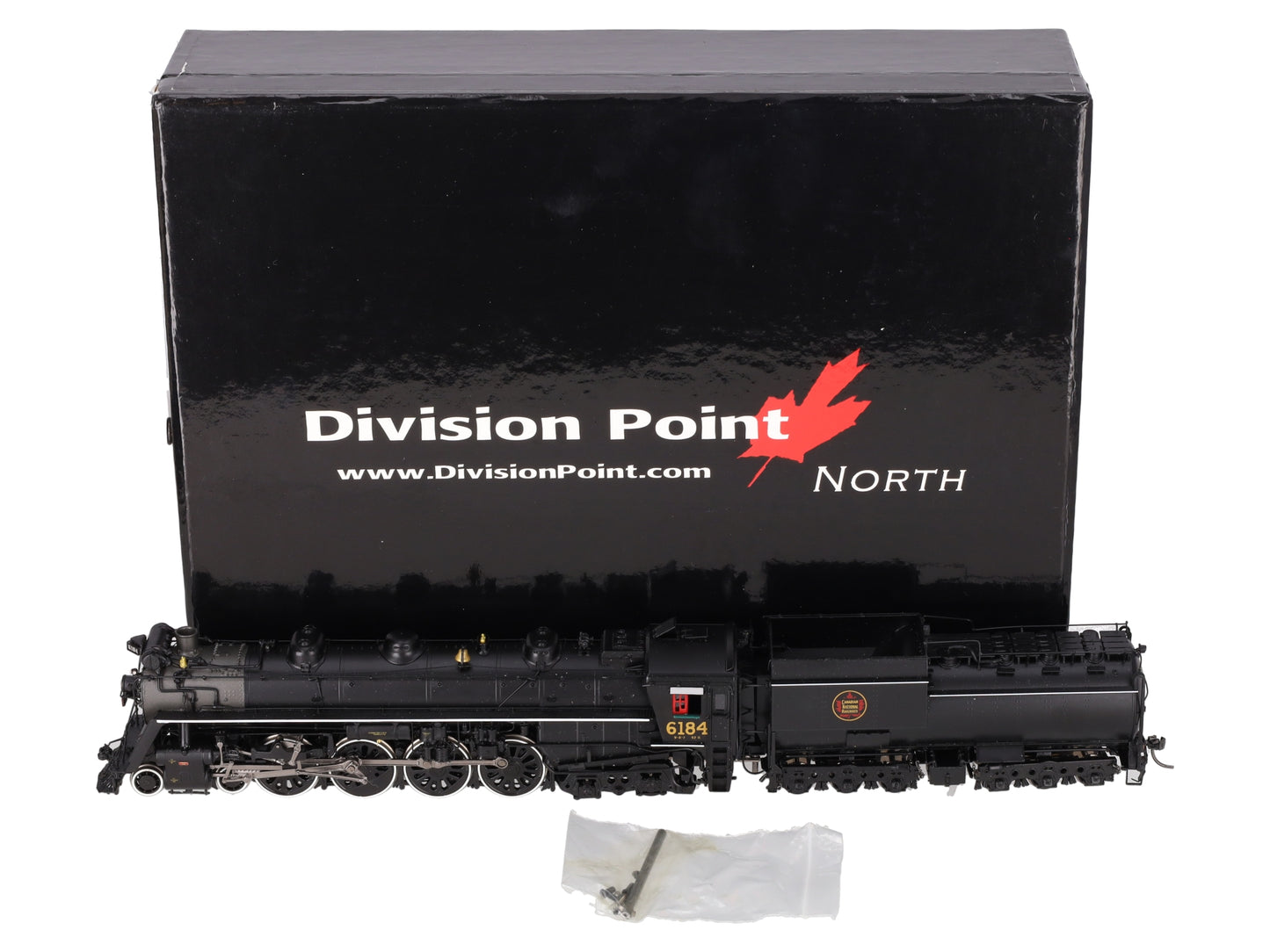 Division Point HO BRASS CNR U-2-f 4-8-4 Steam Locomotive & Tender #6184 - F/P EX/Box