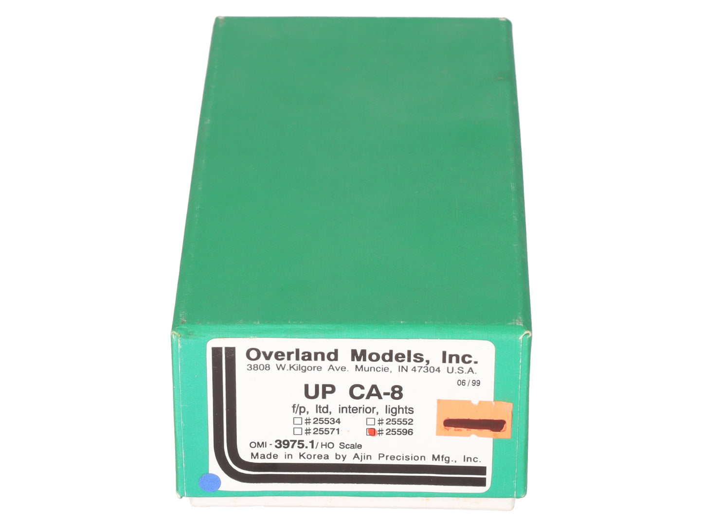 Overland OMI-3975.1 HO Scale Union Pacific CA-8 Caboose #25596 - Factory Painted LN/Box