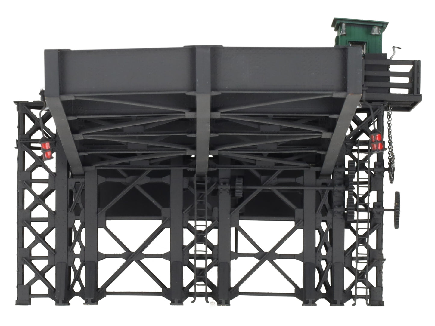 Overland 3342 HO Strauss Trunnion Bascule Double Track Lift Bridge - Painted/Box