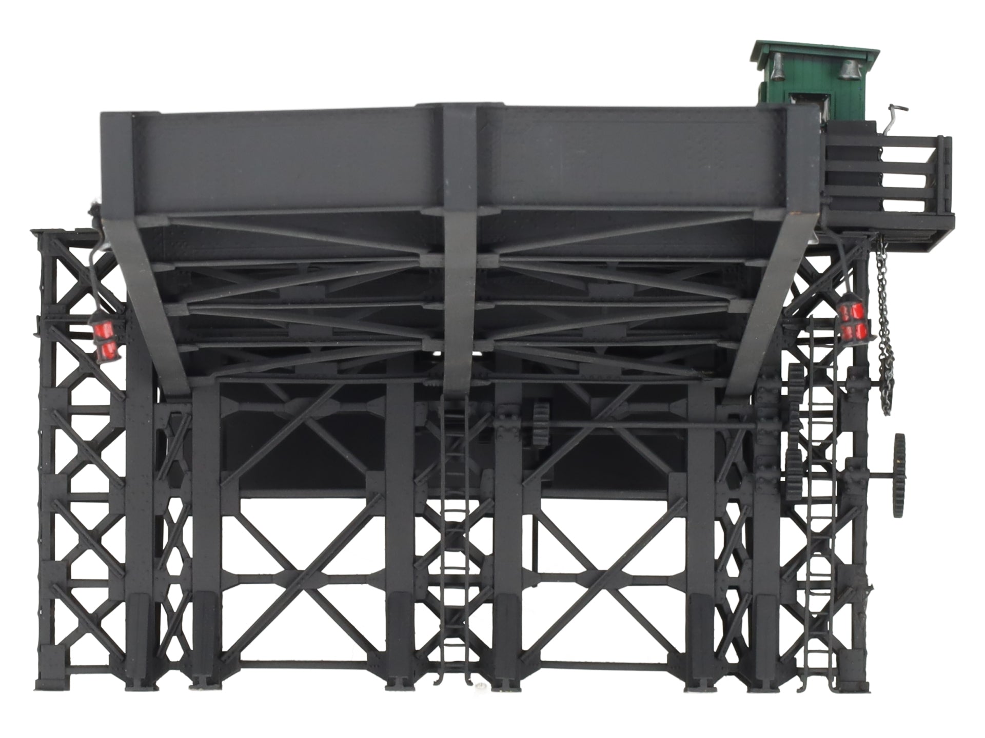 Overland 3342 HO Strauss Trunnion Bascule Double Track Lift Bridge - Painted/Box
