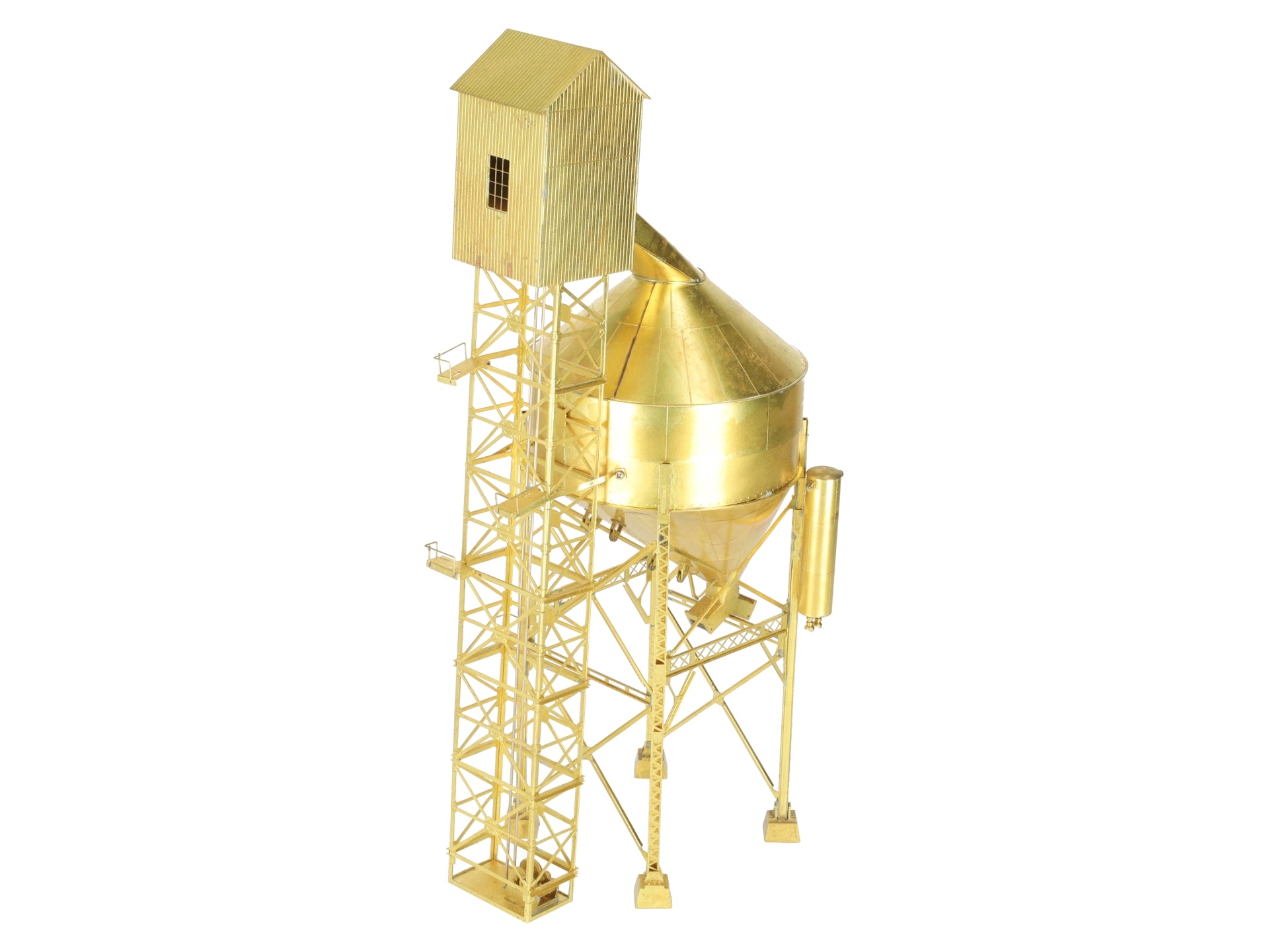 Overland 1348 HO Scale BRASS Ogle Steel Type Coaling Tower - Unpainted VG/Box