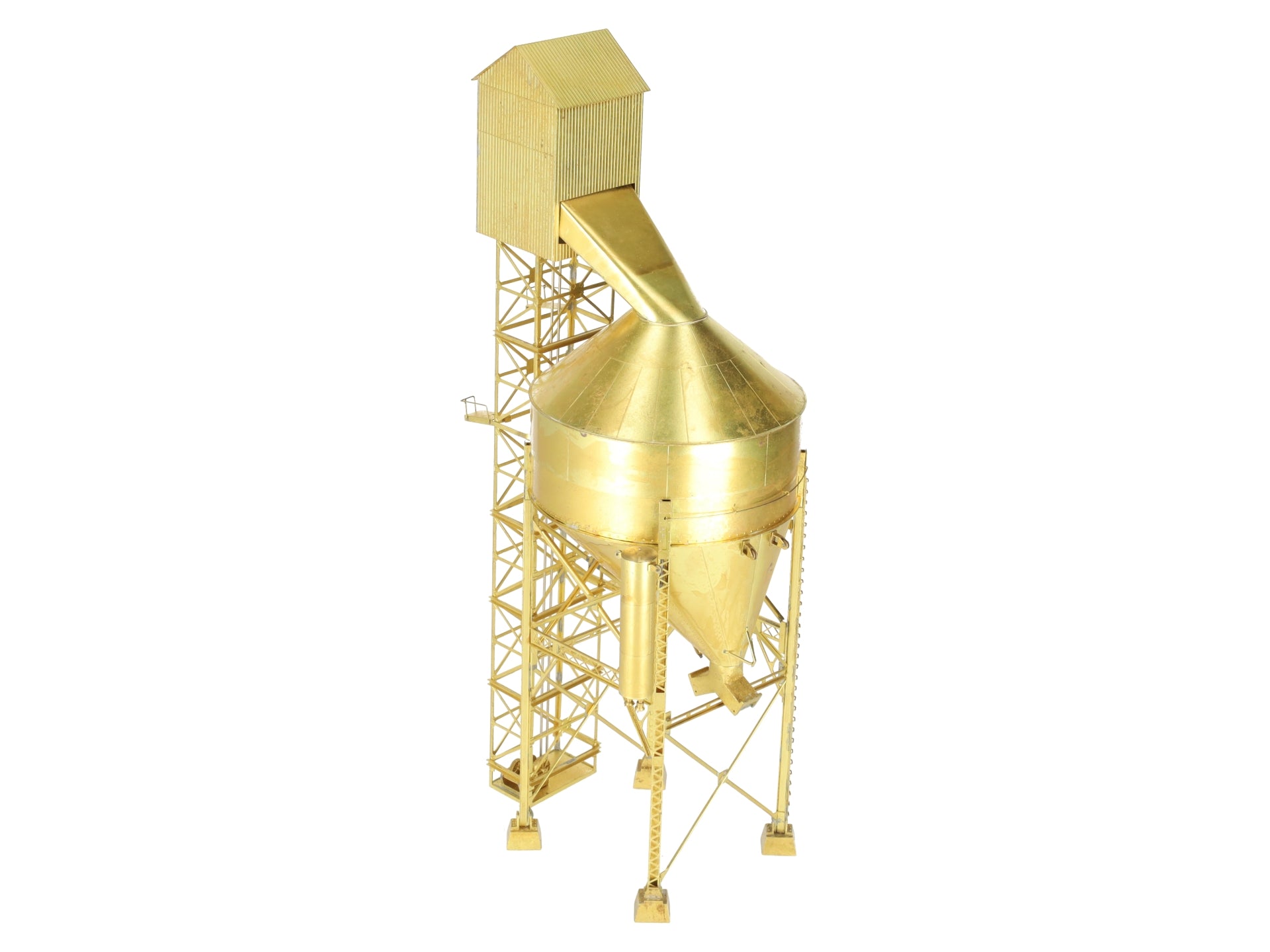 Overland 1348 HO Scale BRASS Ogle Steel Type Coaling Tower - Unpainted VG/Box