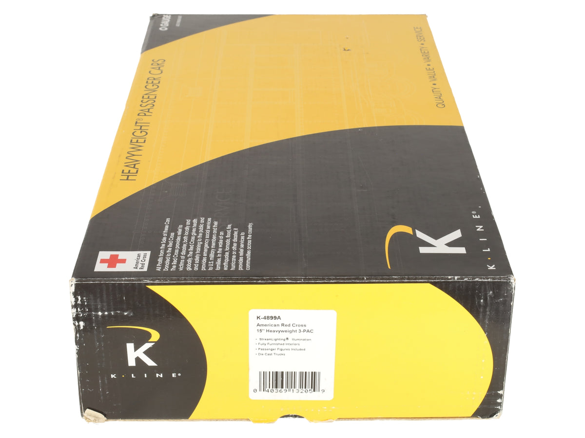 K-Line K-4899A O American Red Cross 15" Heavyweight Passenger Set EX/Box