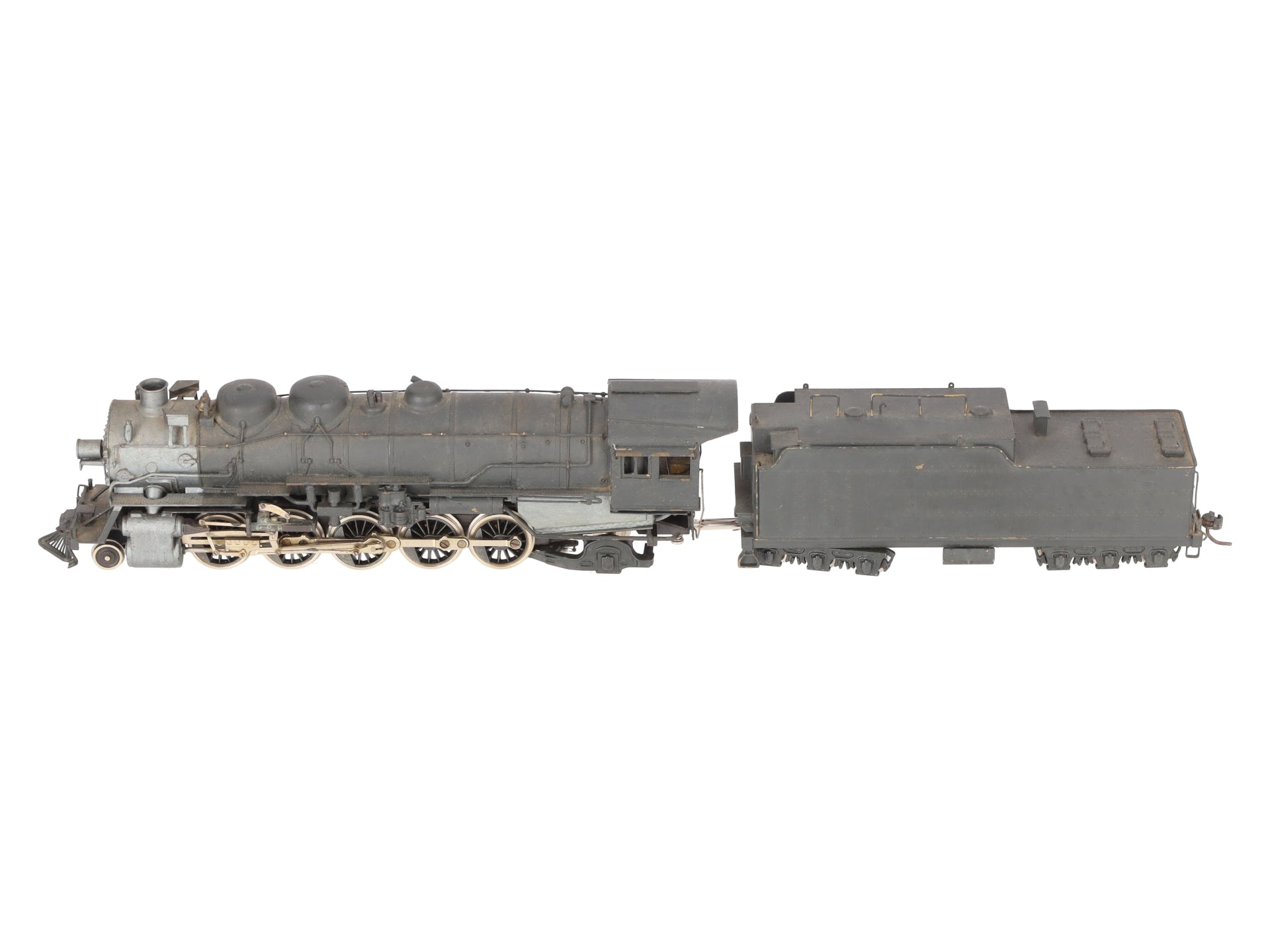 NWSL HO Scale BRASS Santa Fe TTT 3800 2-10-2 Steam Locomotive w/ Tender- Painted