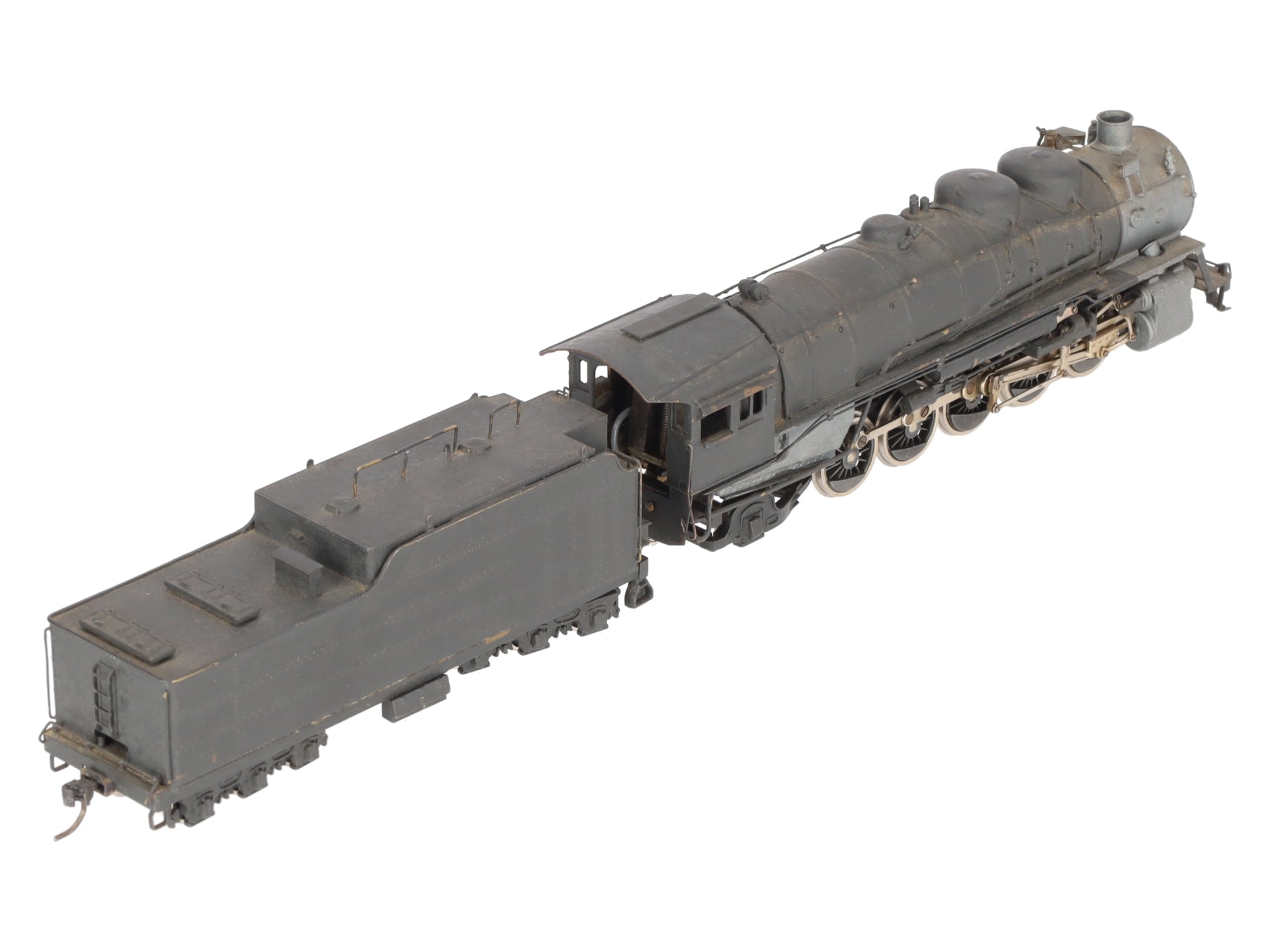 NWSL HO Scale BRASS Santa Fe TTT 3800 2-10-2 Steam Locomotive w/ Tender- Painted
