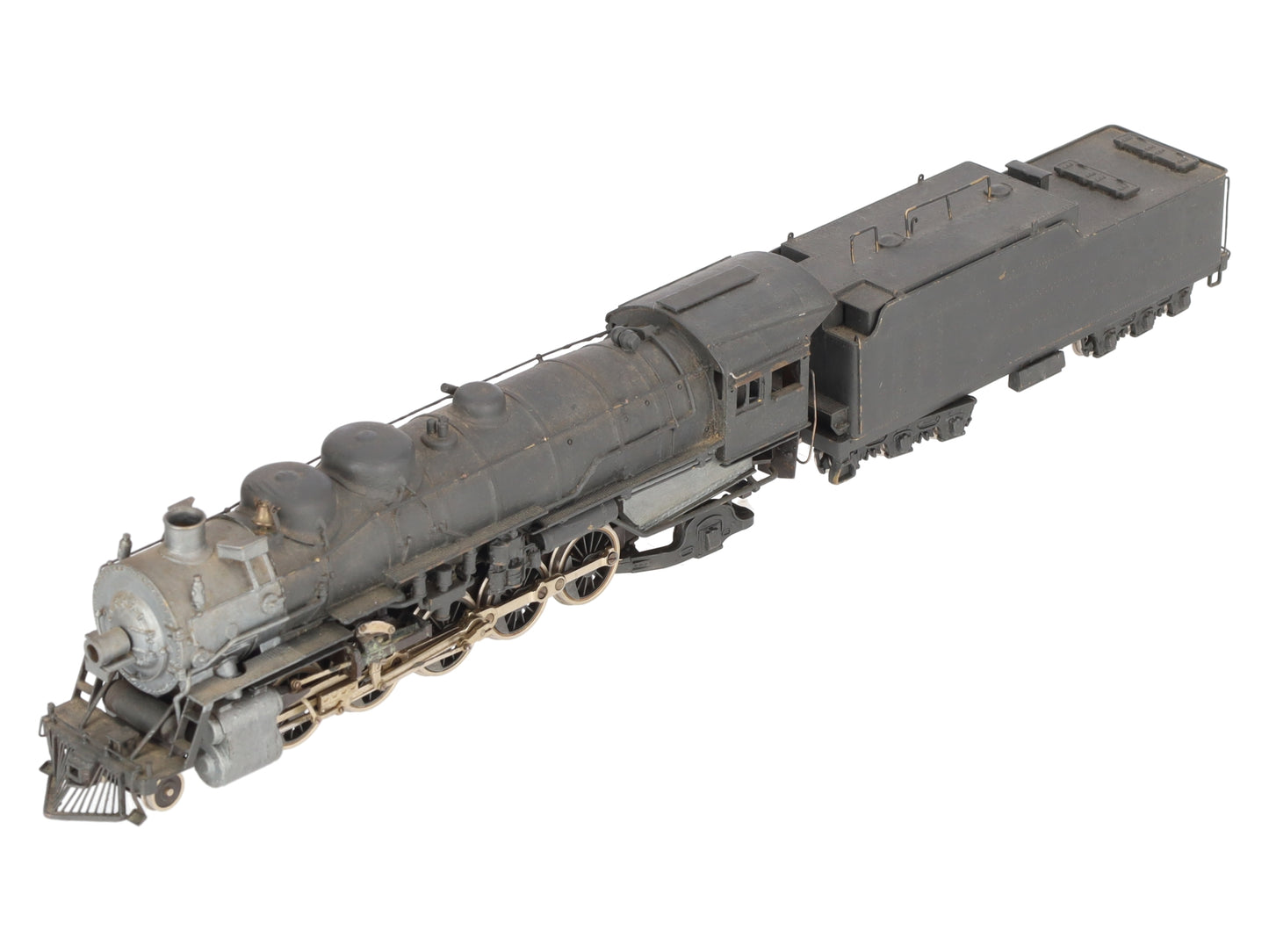 NWSL HO Scale BRASS Santa Fe TTT 3800 2-10-2 Steam Locomotive w/ Tender- Painted