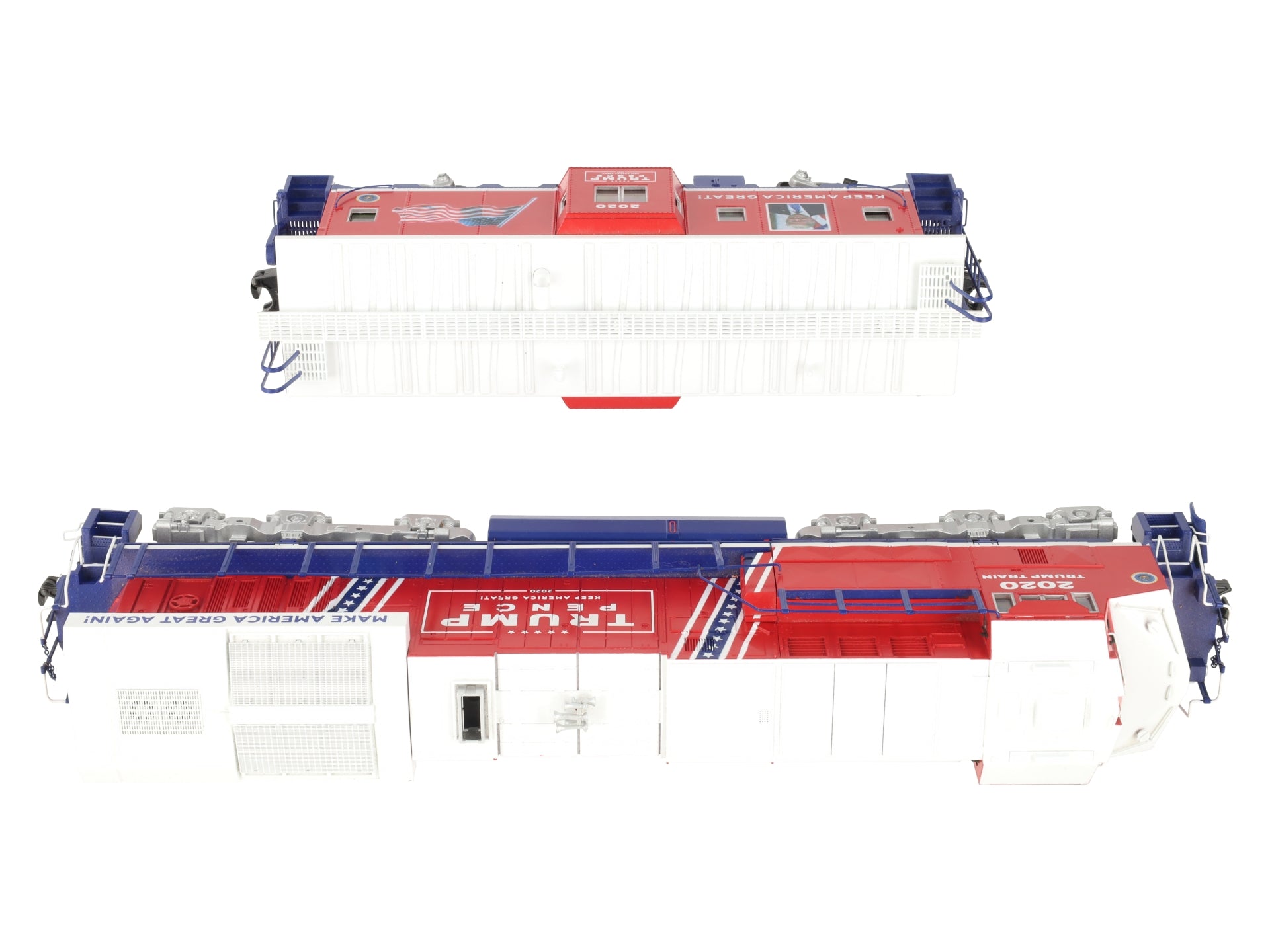 MTH 30-20799-1 O Trump/Pence Imperial Diesel Engine & Caboose Set w/ PS3 EX
