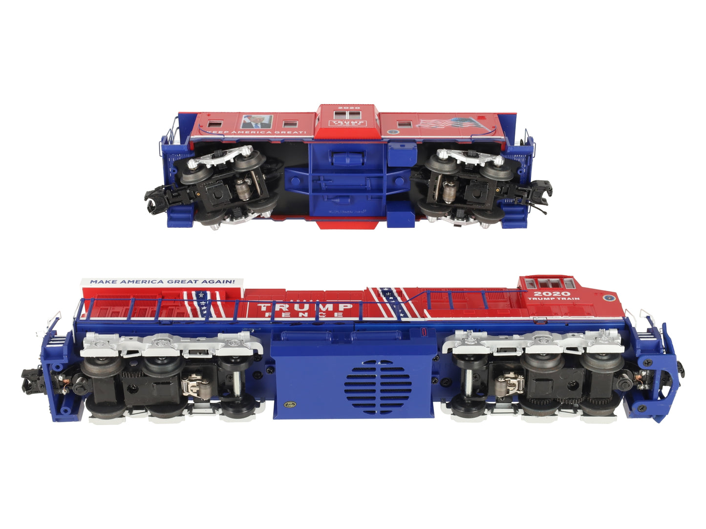 MTH 30-20799-1 O Trump/Pence Imperial Diesel Engine & Caboose Set w/ PS3 EX