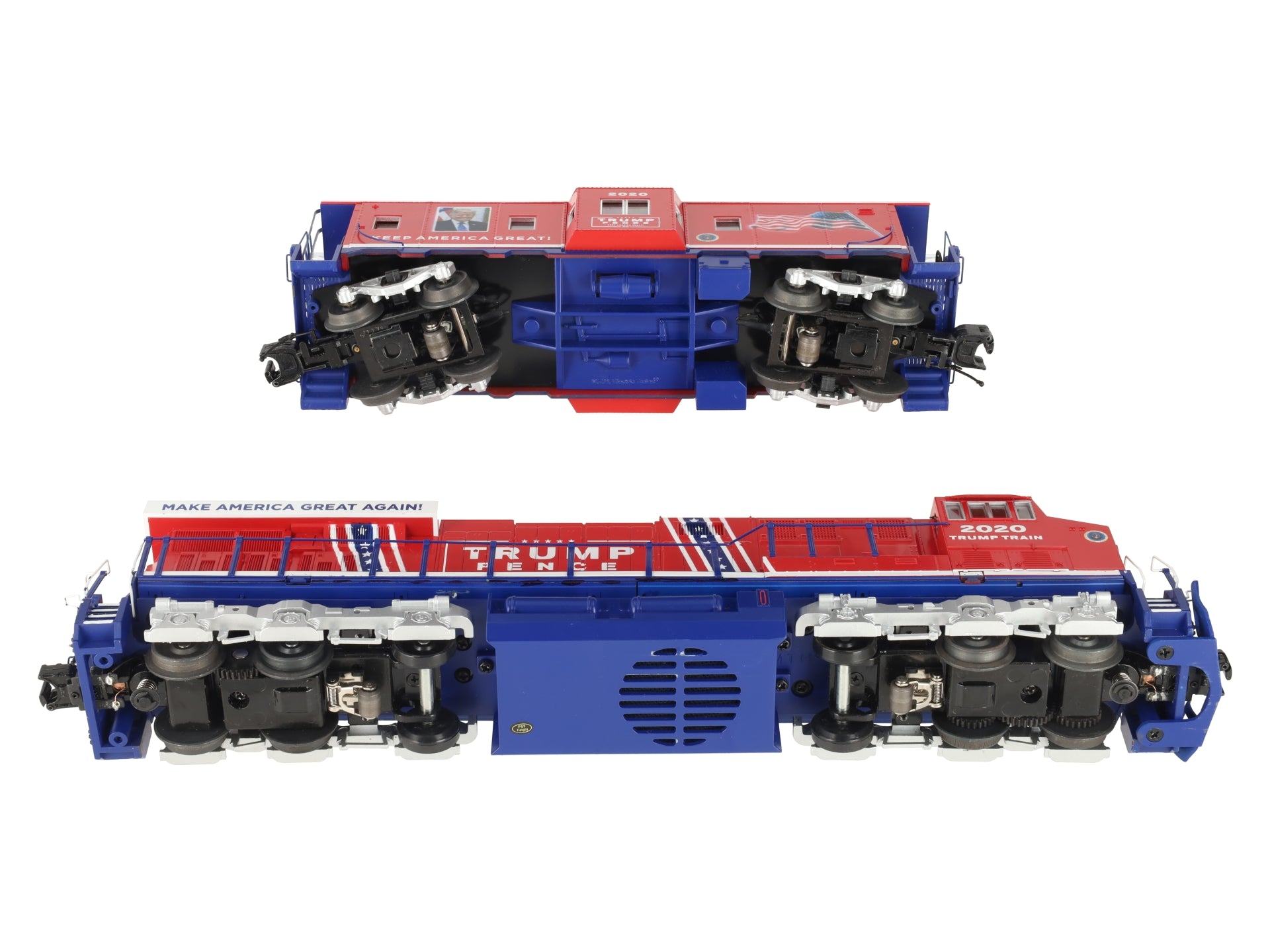 MTH 30-20799-1 O Trump/Pence Imperial Diesel Engine & Caboose Set w/ PS3 EX