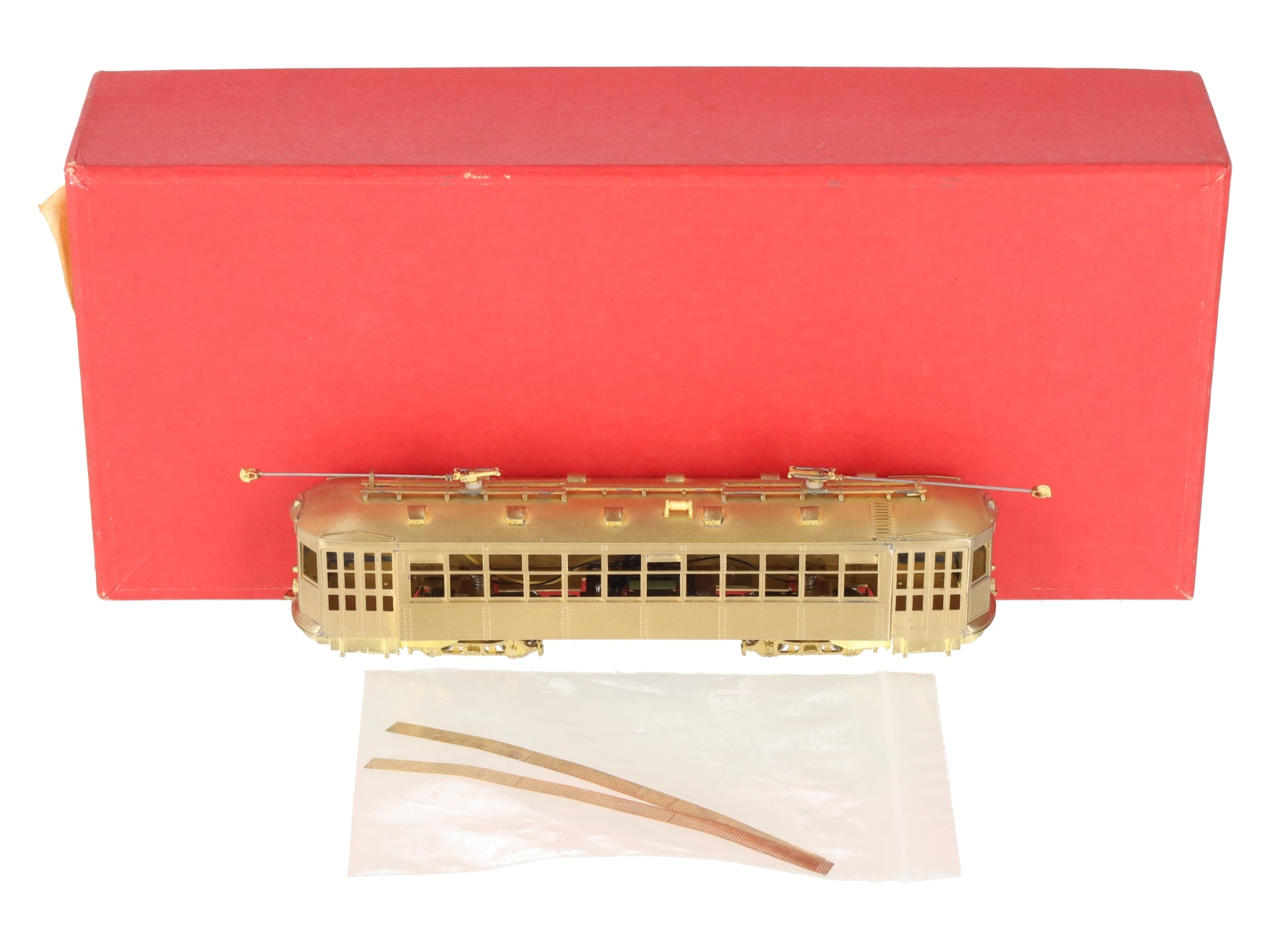 MTS Imports HO Scale BRASS Boston Type 5 Streetcar - Unpainted EX/Box