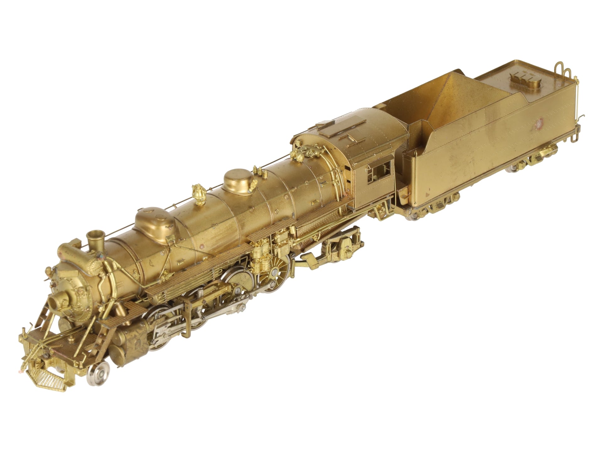 Nickel Plate Products HO Scale BRASS 2-8-2 Steam Locomotive w/ Tender- Unpainted VG
