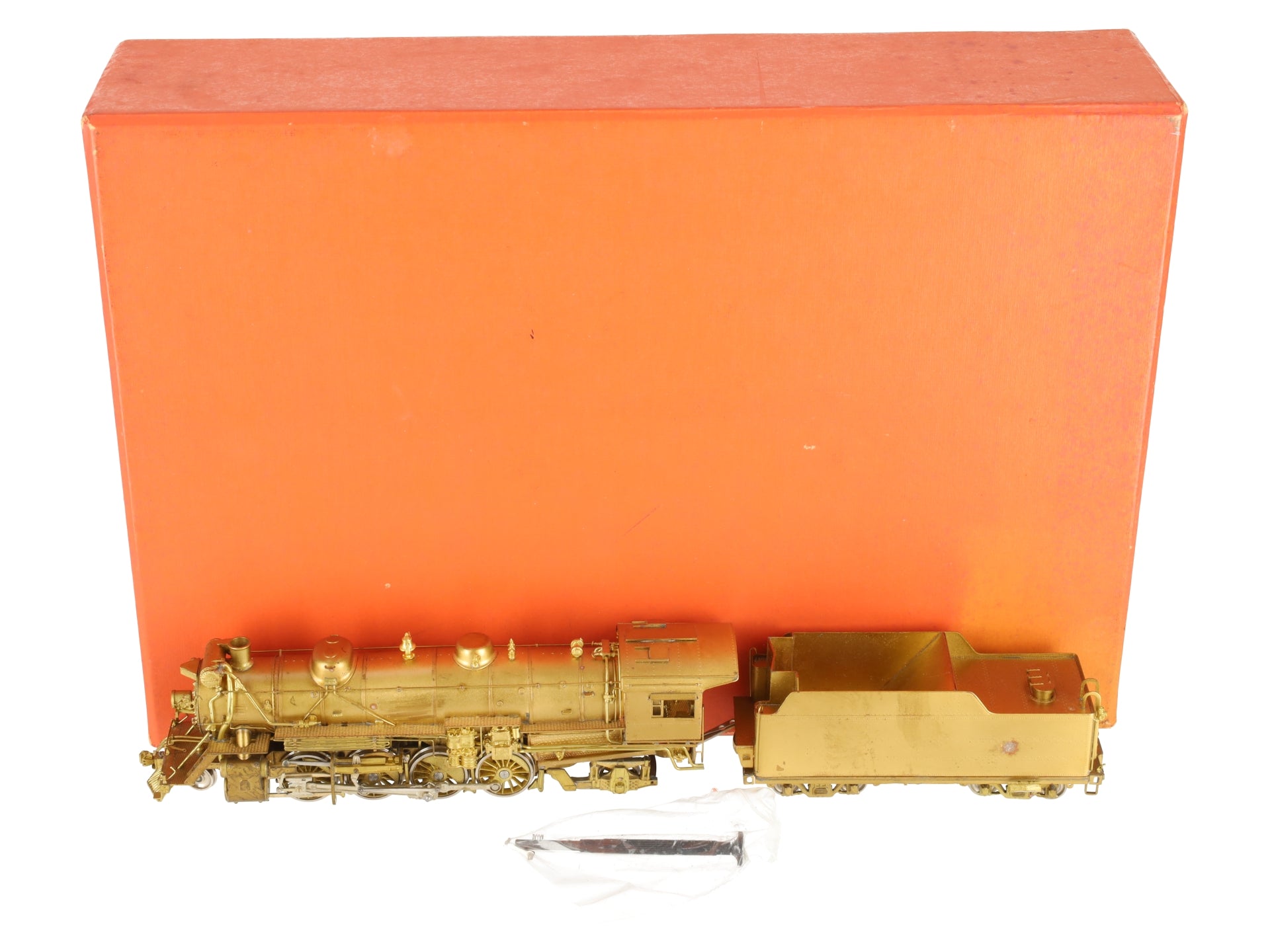 Nickel Plate Products HO Scale BRASS 2-8-2 Steam Locomotive w/ Tender- Unpainted VG