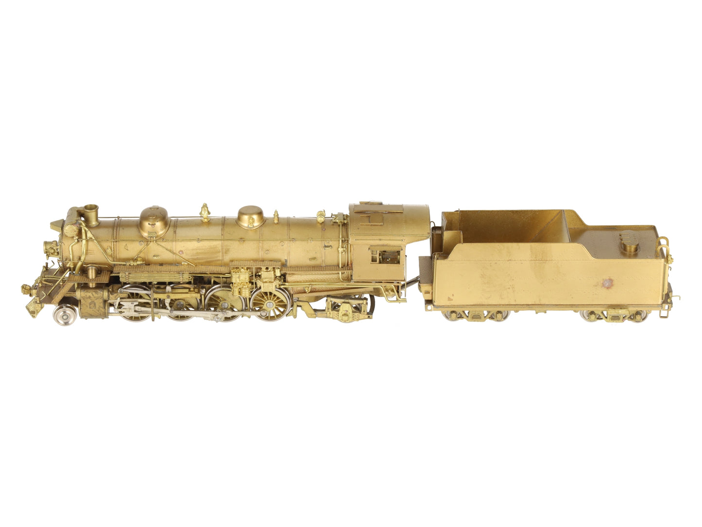 Nickel Plate Products HO Scale BRASS 2-8-2 Steam Locomotive w/ Tender- Unpainted VG