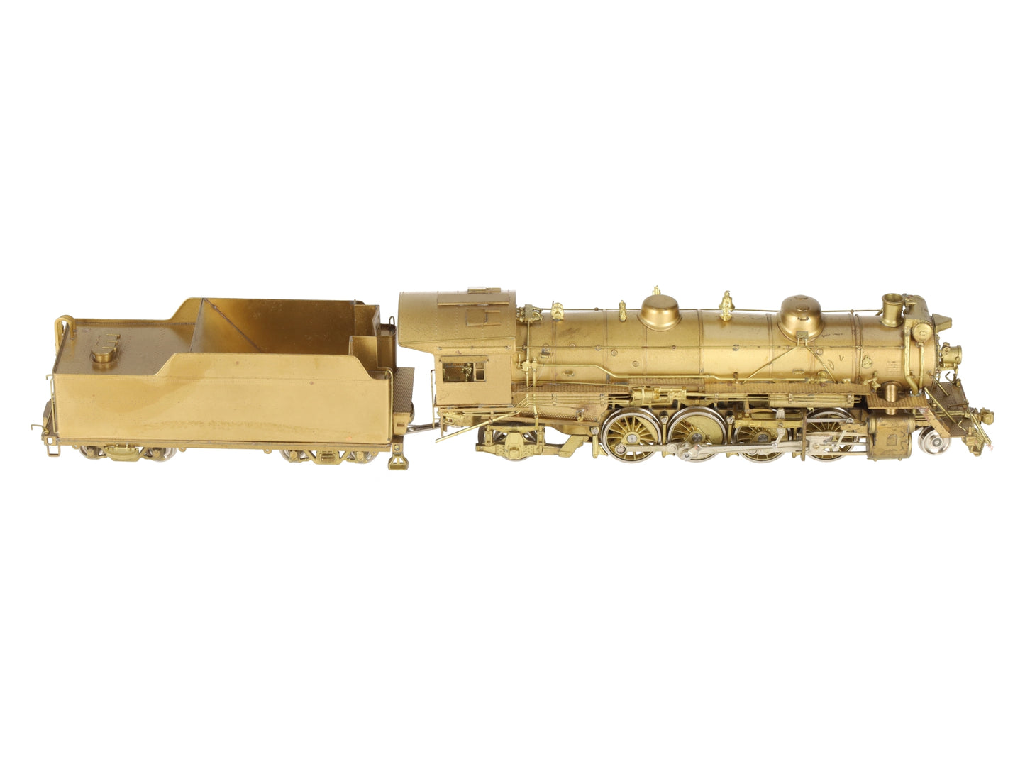 Nickel Plate Products HO Scale BRASS 2-8-2 Steam Locomotive w/ Tender- Unpainted VG