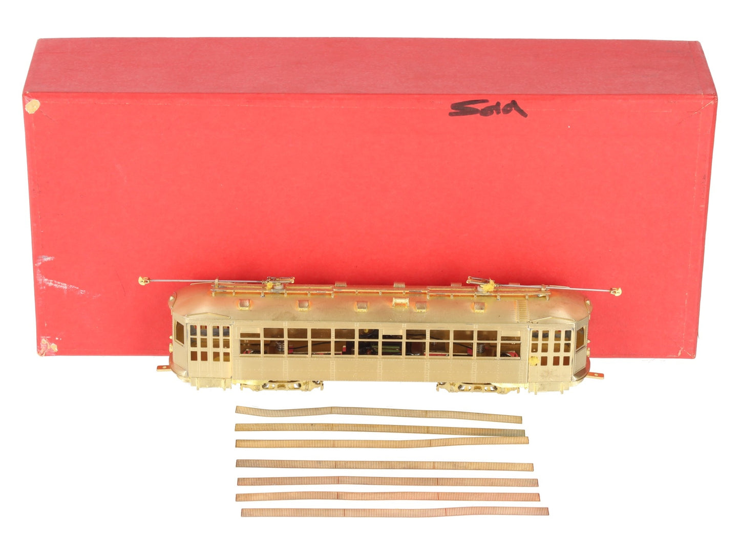 MTS Imports HO Scale BRASS Boston Type 5 Streetcar - Unpainted EX/Box