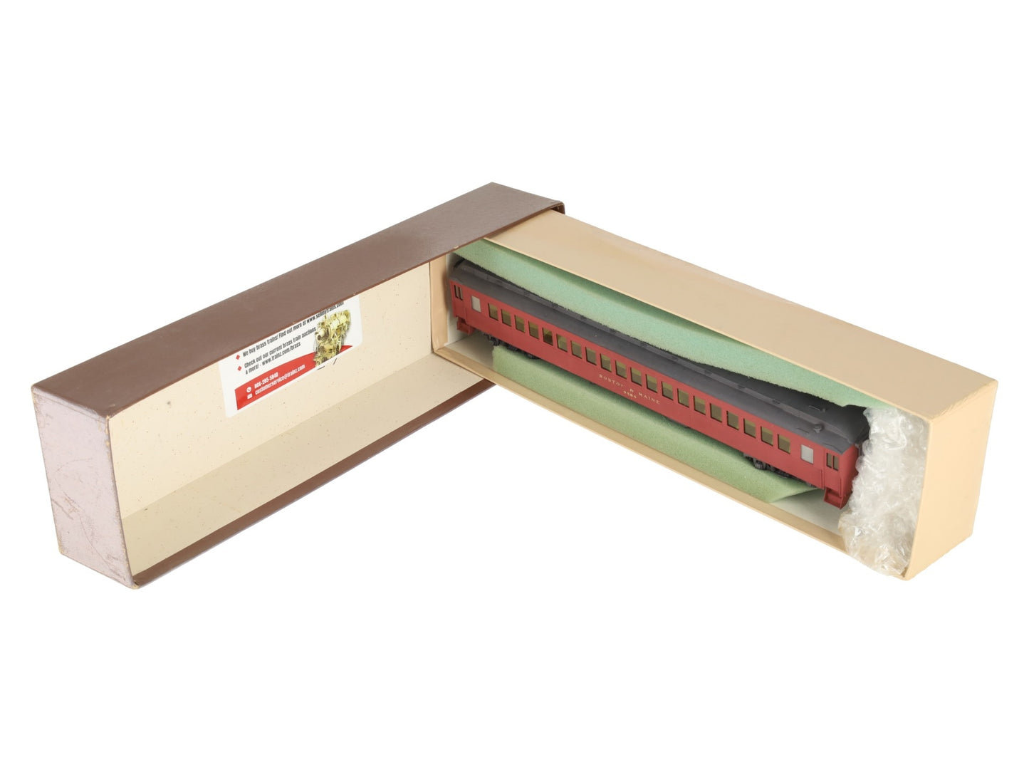HO Scale BRASS Boston & Maine Coach Passenger Car- Painted