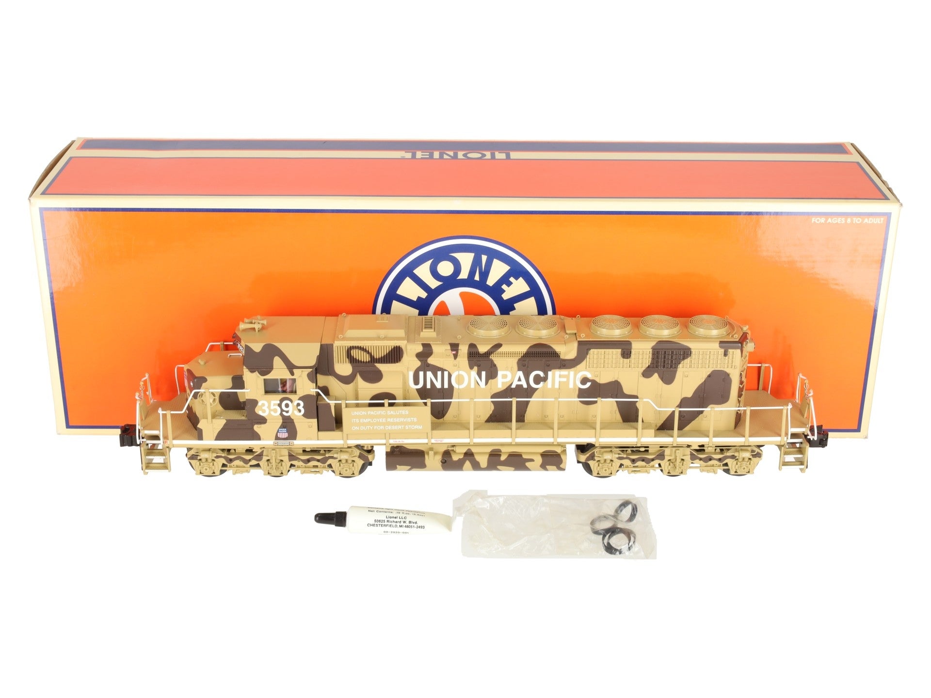 Lionel 6-18298 O Gauge UP Desert Victory SD40-2 Diesel Locomotive w/TMCC #3593 EX/Box