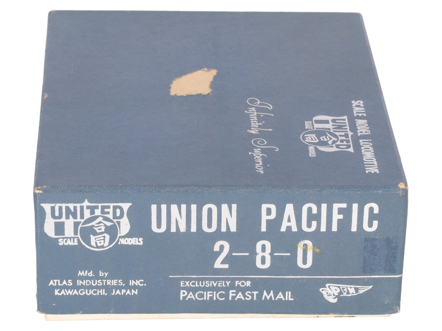 Pacific Fast Mail HO BRASS UP 2-8-0 Steam Locomotive & Tender EX/Box