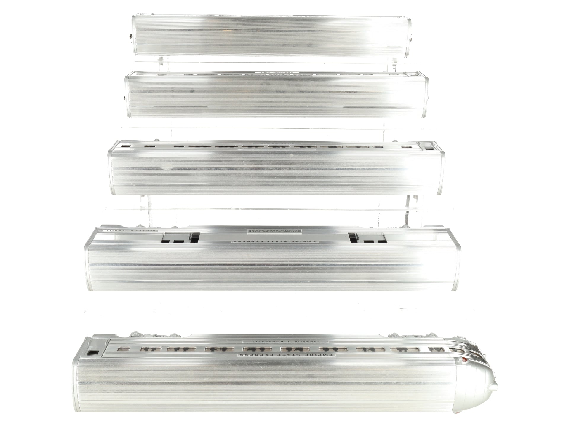 MTH 20-6504 O New York Central 70' Aluminum Passenger Car Set (Set of 5) EX/Box