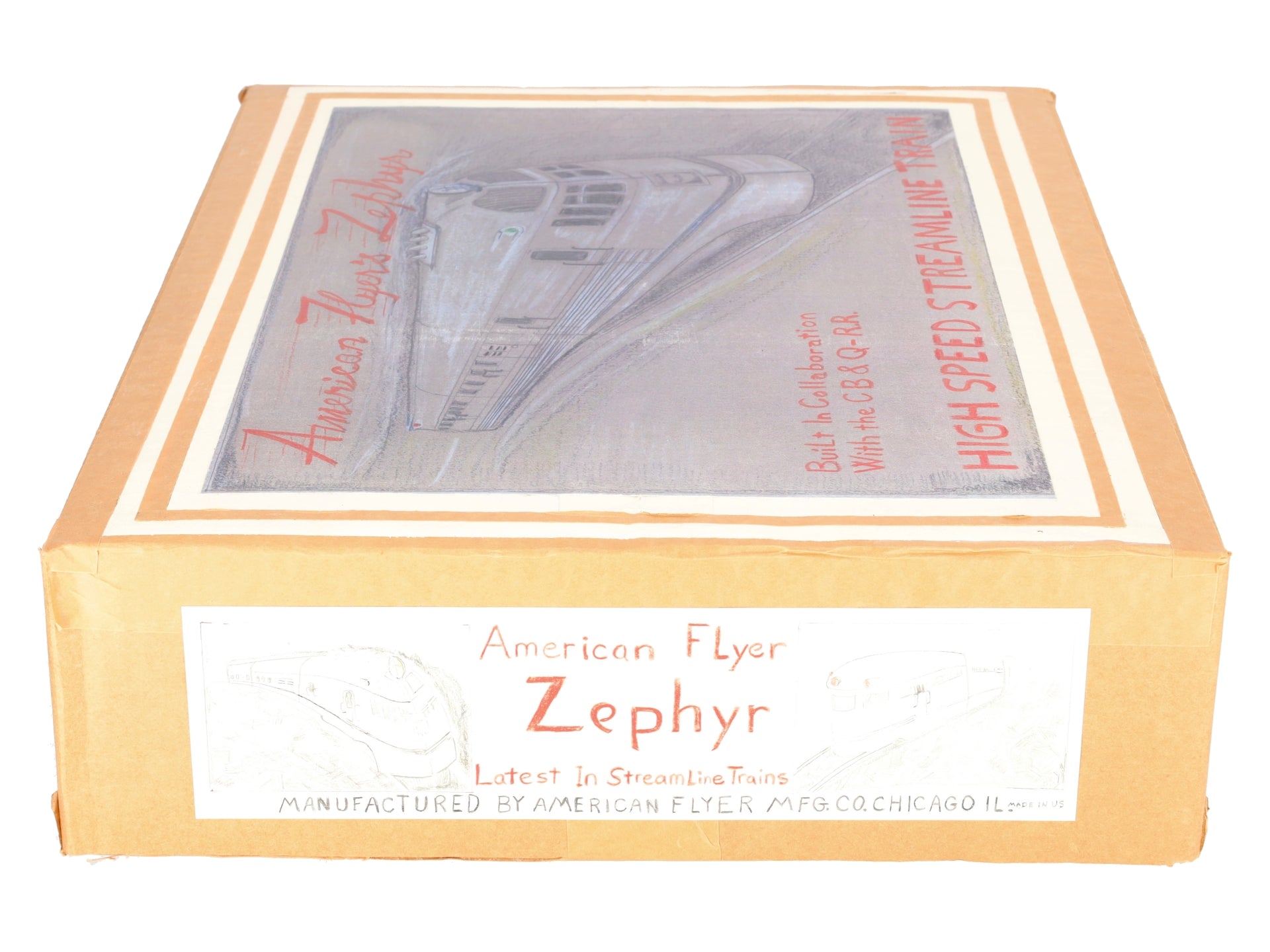 American Flyer 9910 Vintage O  Streamliner Zephyr Power Car Set VG