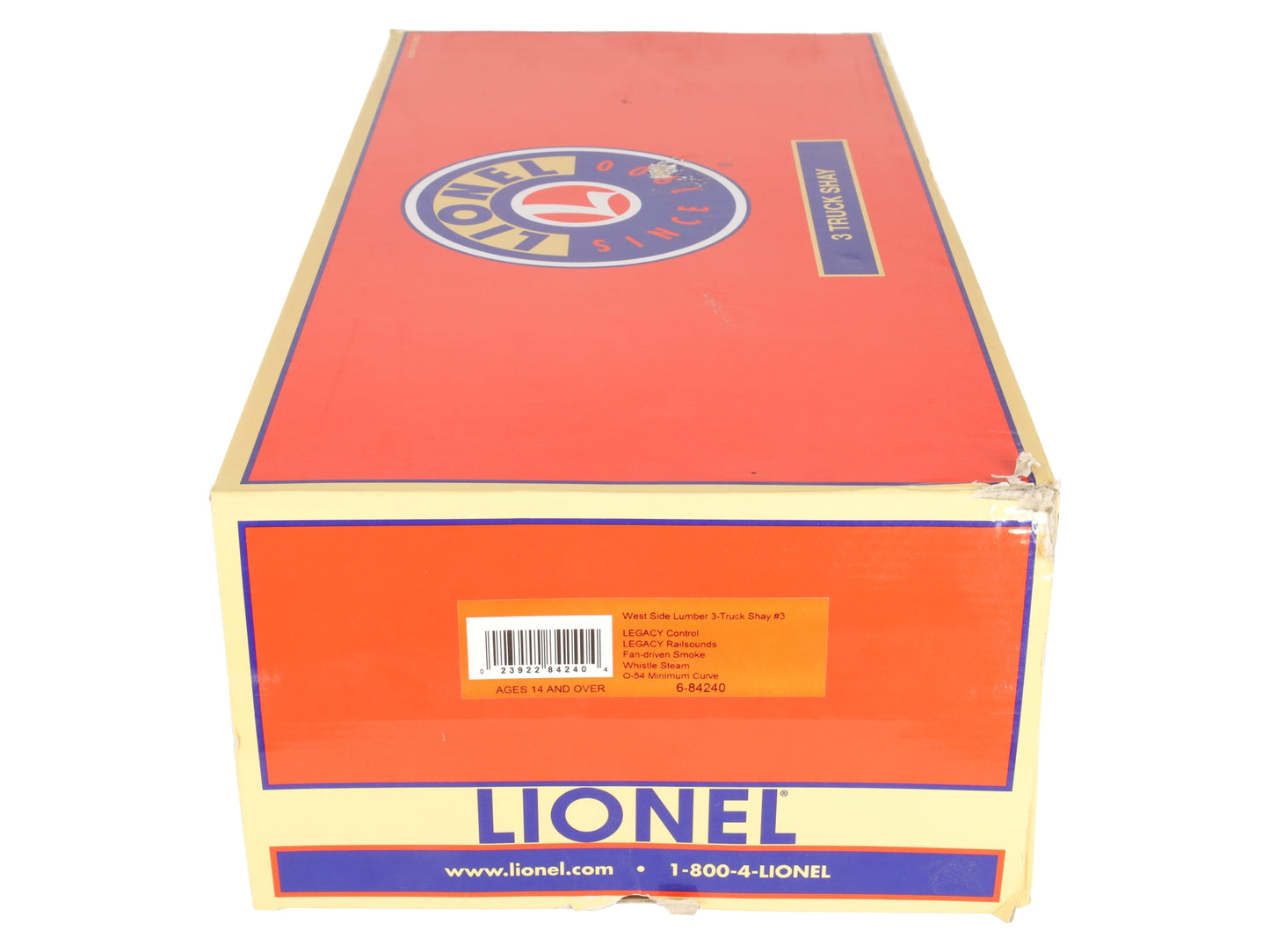 Lionel 6-84240 O West Side Lumber 3-Truck Shay Steam Locomotive #3 LN/Box