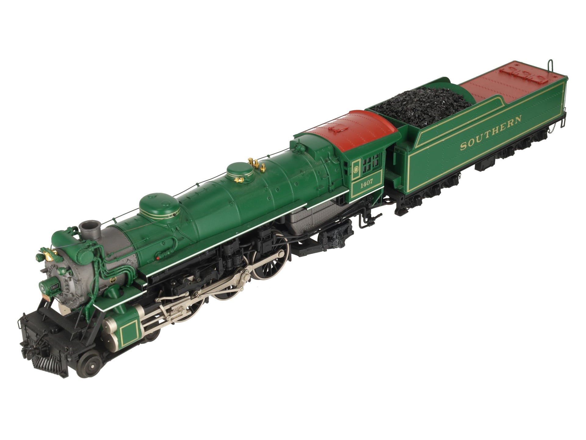 MTH 20-3466-1 O Gauge Southern (Green) 4-6-2 Ps-4 Steam Engine #1407 w/PS3 VG/Box