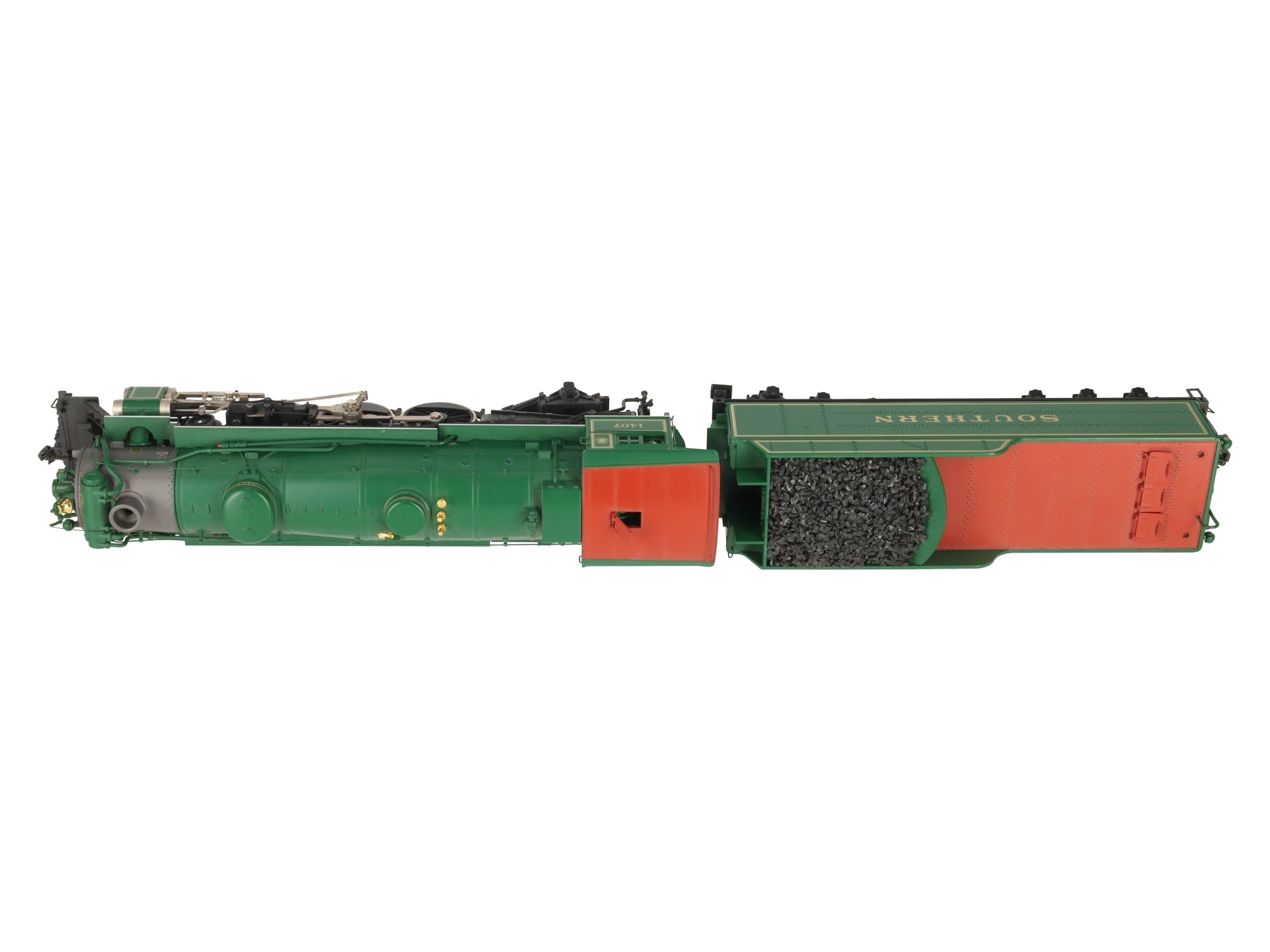 MTH 20-3466-1 O Gauge Southern (Green) 4-6-2 Ps-4 Steam Engine #1407 w/PS3 VG/Box