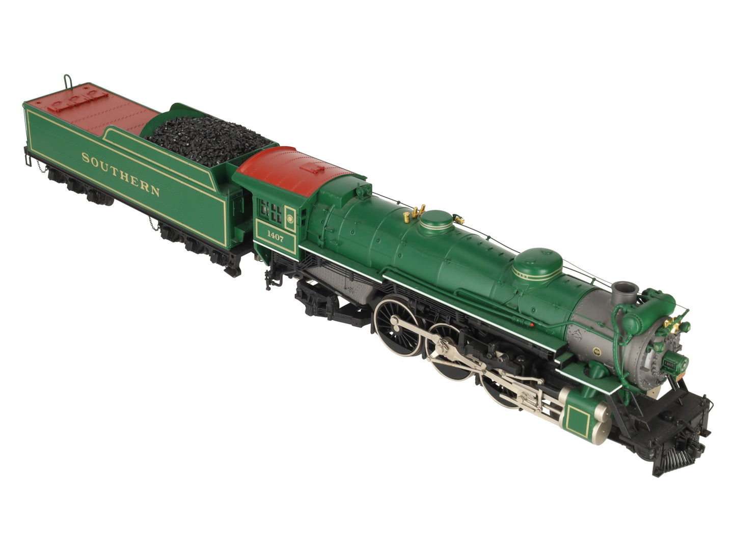 MTH 20-3466-1 O Gauge Southern (Green) 4-6-2 Ps-4 Steam Engine #1407 w/PS3 VG/Box