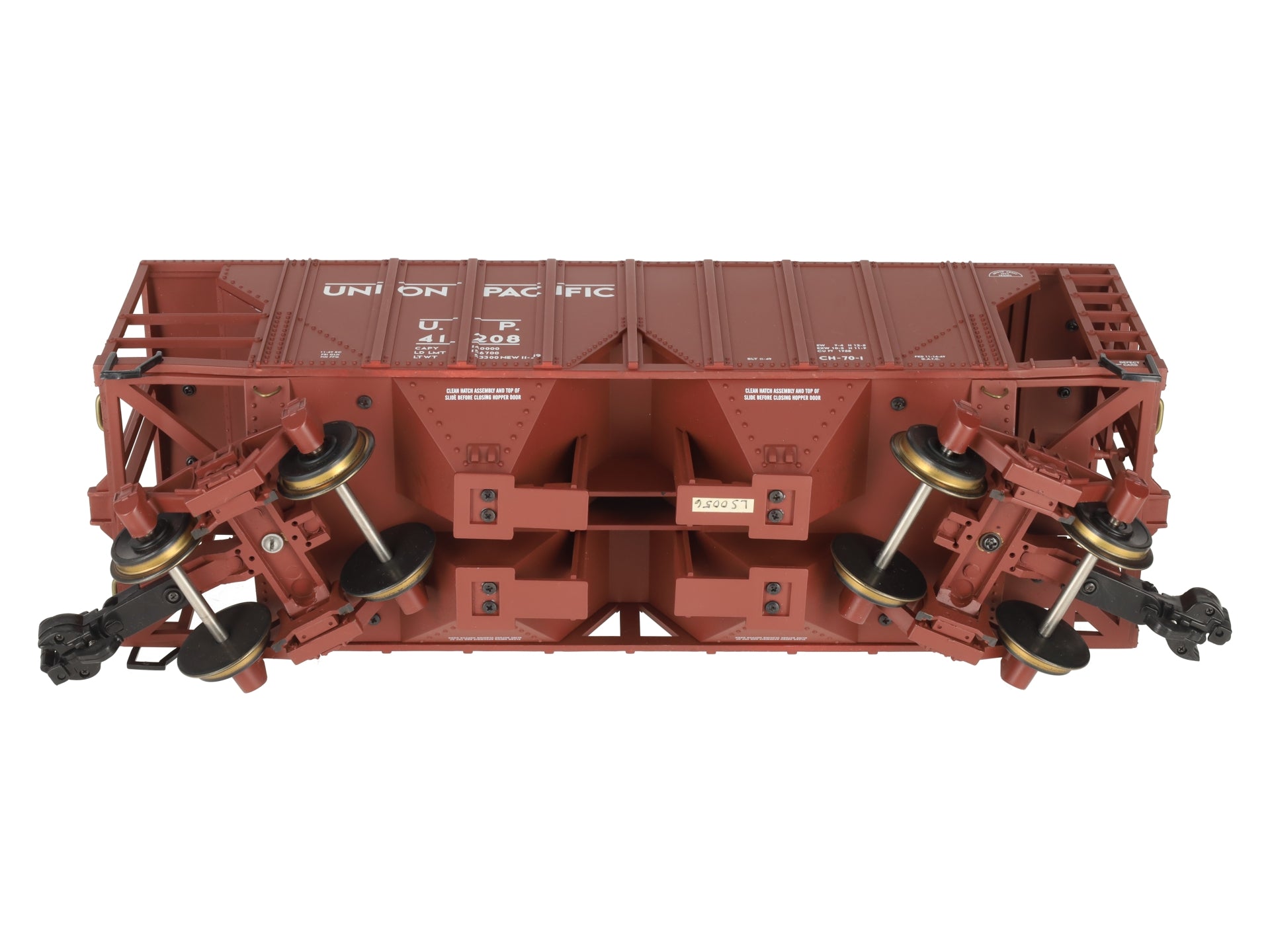 Aristo-Craft 41208 G Scale Union Pacific 2 Bay Covered Hopper - Metal Wheels LN/Box