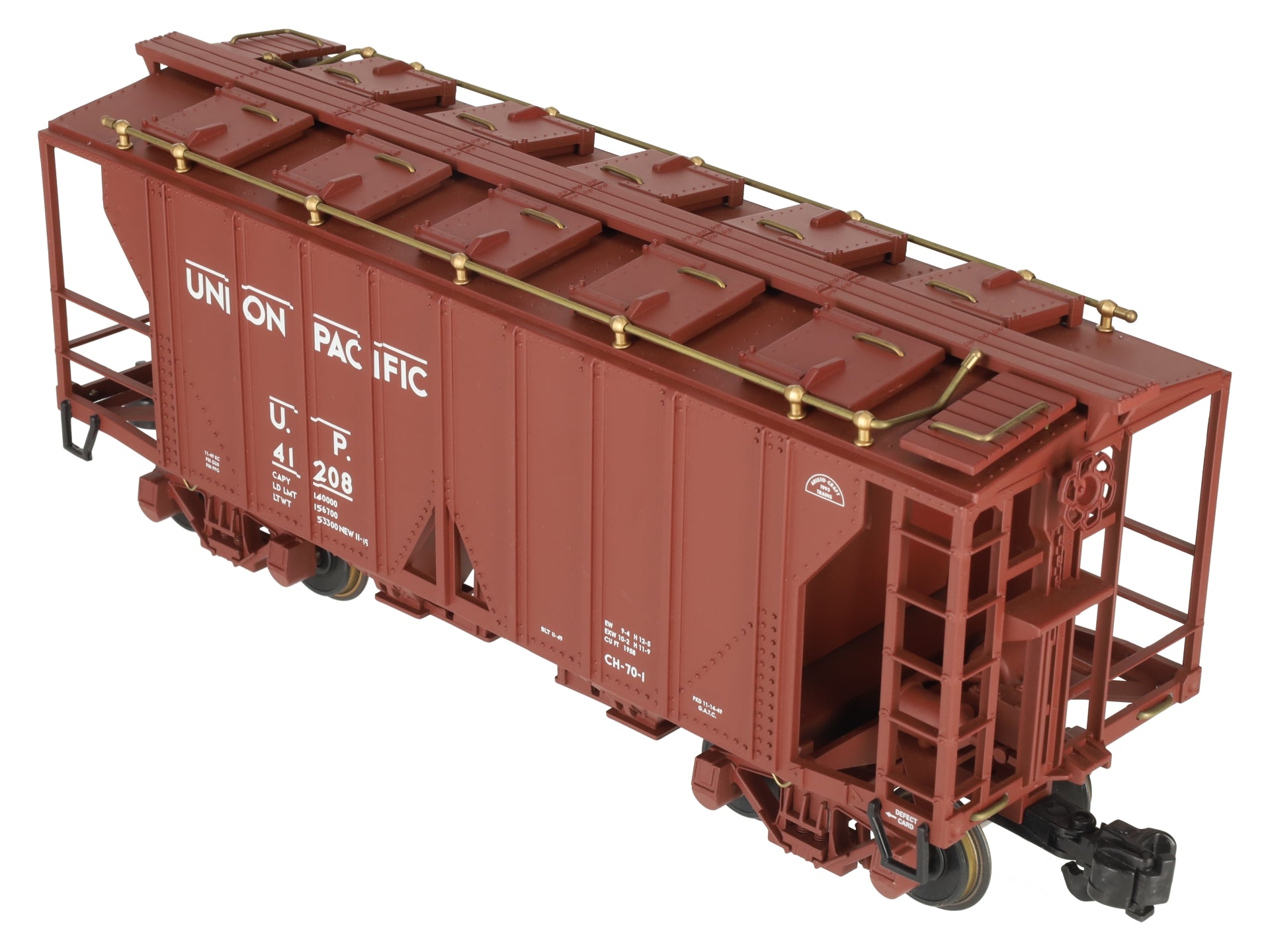 Aristo-Craft 41208 G Scale Union Pacific 2 Bay Covered Hopper - Metal Wheels LN/Box