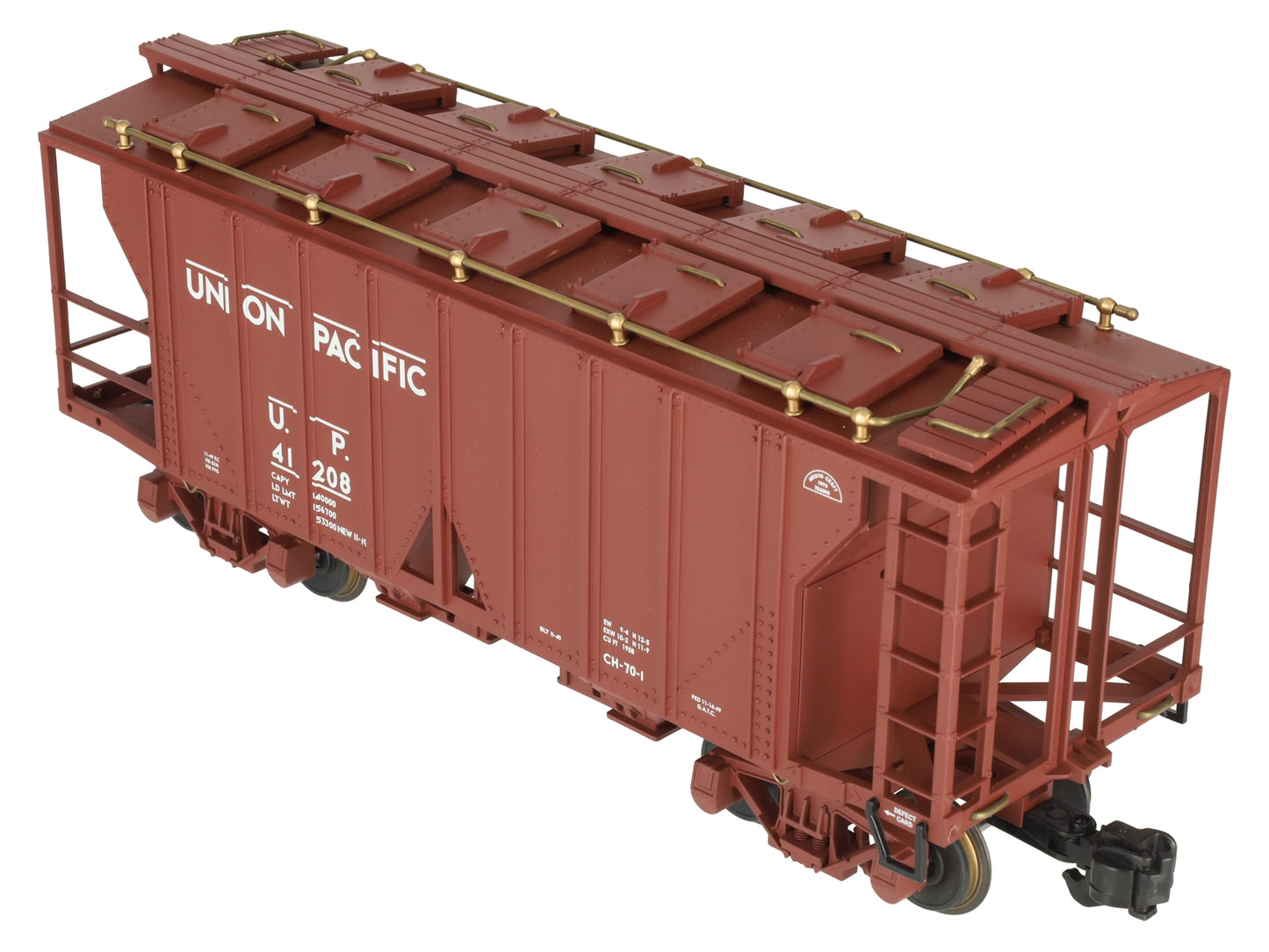 Aristo-Craft 41208 G Scale Union Pacific 2 Bay Covered Hopper - Metal Wheels LN/Box