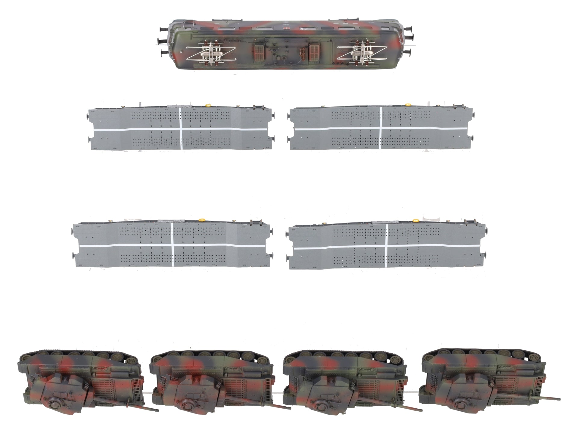 HAG 25 010-31 HO Scale SBB Ae 6/6 Panzerzug Camouflaged Military Train Set LN/Box