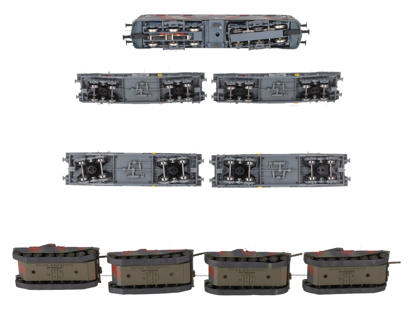 HAG 25 010-31 HO Scale SBB Ae 6/6 Panzerzug Camouflaged Military Train Set LN/Box