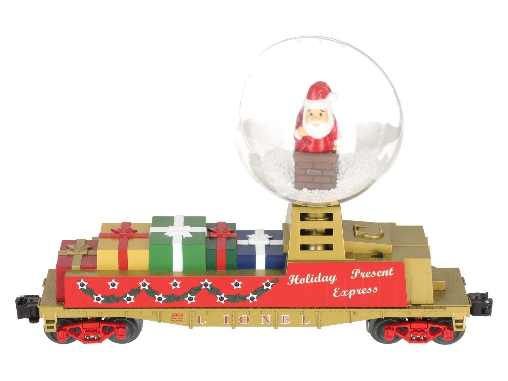 Lionel 6-37035 O Scale Santa's Operating Snow Globe Car EX