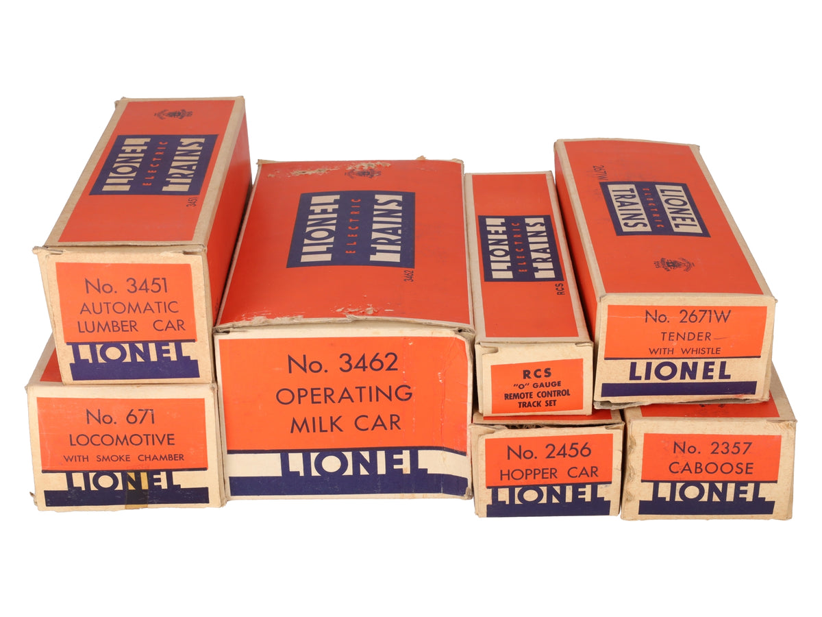 Lionel 2141WS O 671 Freight Set 2671W, 3451/3461, 3462/3472, 2456/6456, 2357 VG/Box