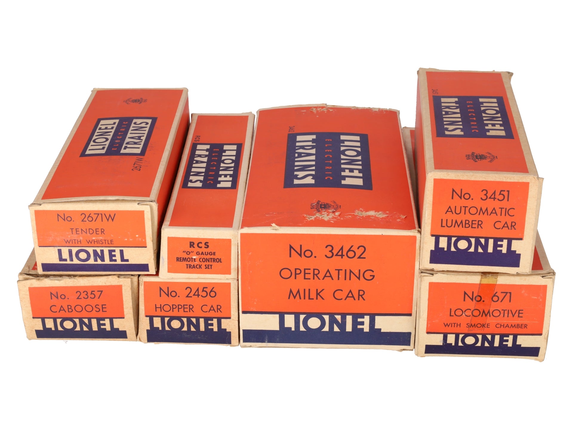 Lionel 2141WS O 671 Freight Set 2671W, 3451/3461, 3462/3472, 2456/6456, 2357
