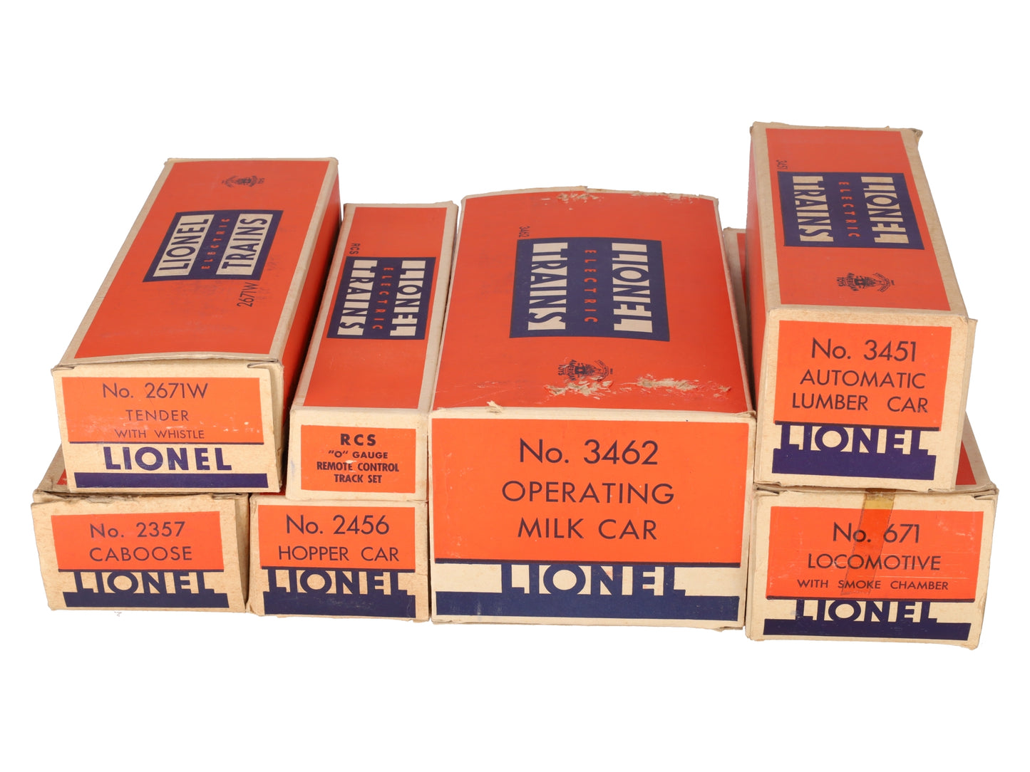 Lionel 2141WS O 671 Freight Set 2671W, 3451/3461, 3462/3472, 2456/6456, 2357 VG/Box