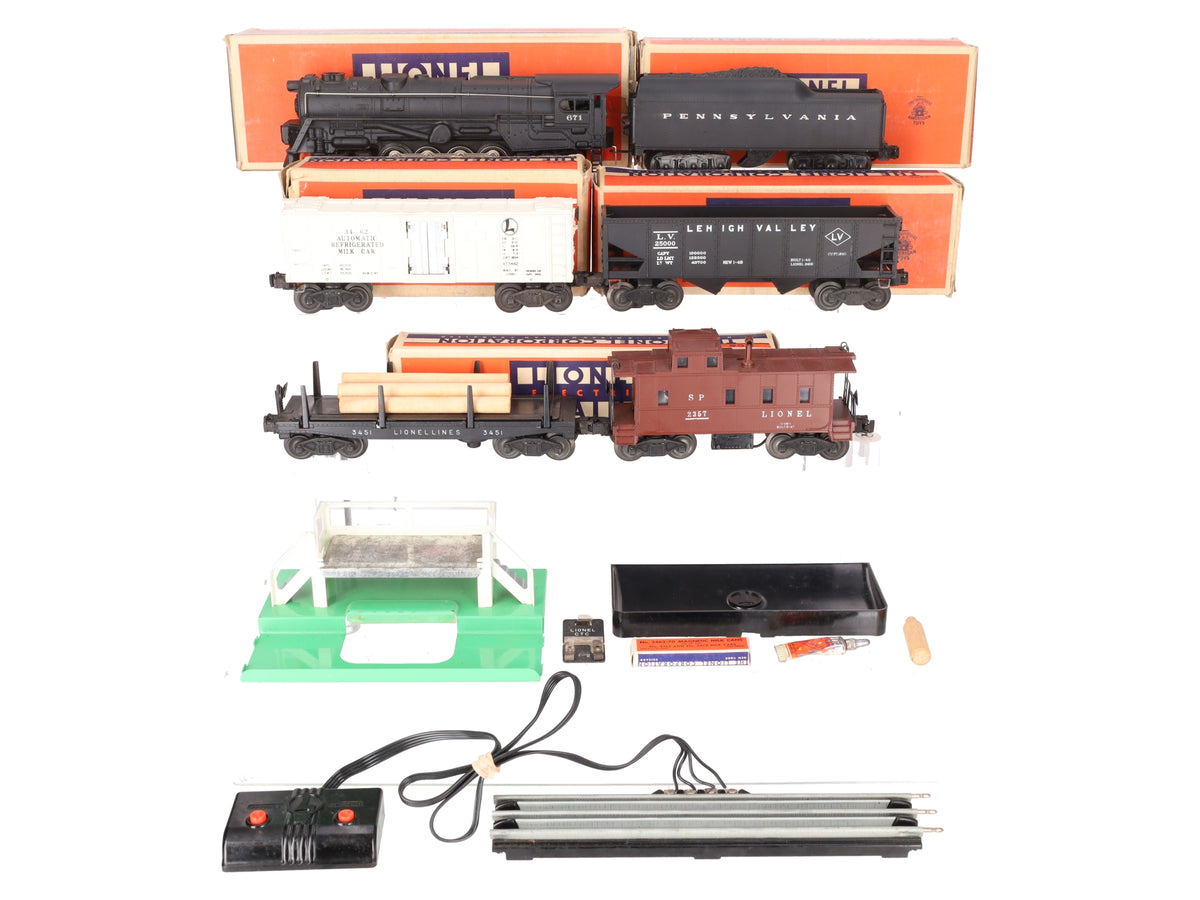 Lionel 2141WS O 671 Freight Set 2671W, 3451/3461, 3462/3472, 2456/6456, 2357 VG/Box