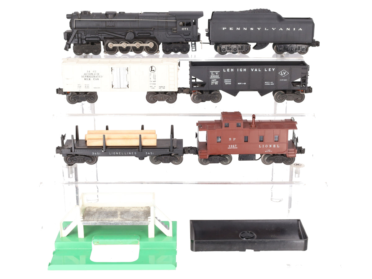 Lionel 2141WS O 671 Freight Set 2671W, 3451/3461, 3462/3472, 2456/6456, 2357 VG/Box