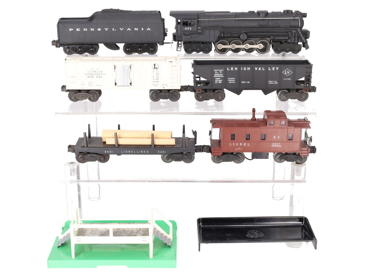 Lionel 2141WS O 671 Freight Set 2671W, 3451/3461, 3462/3472, 2456/6456, 2357 VG/Box